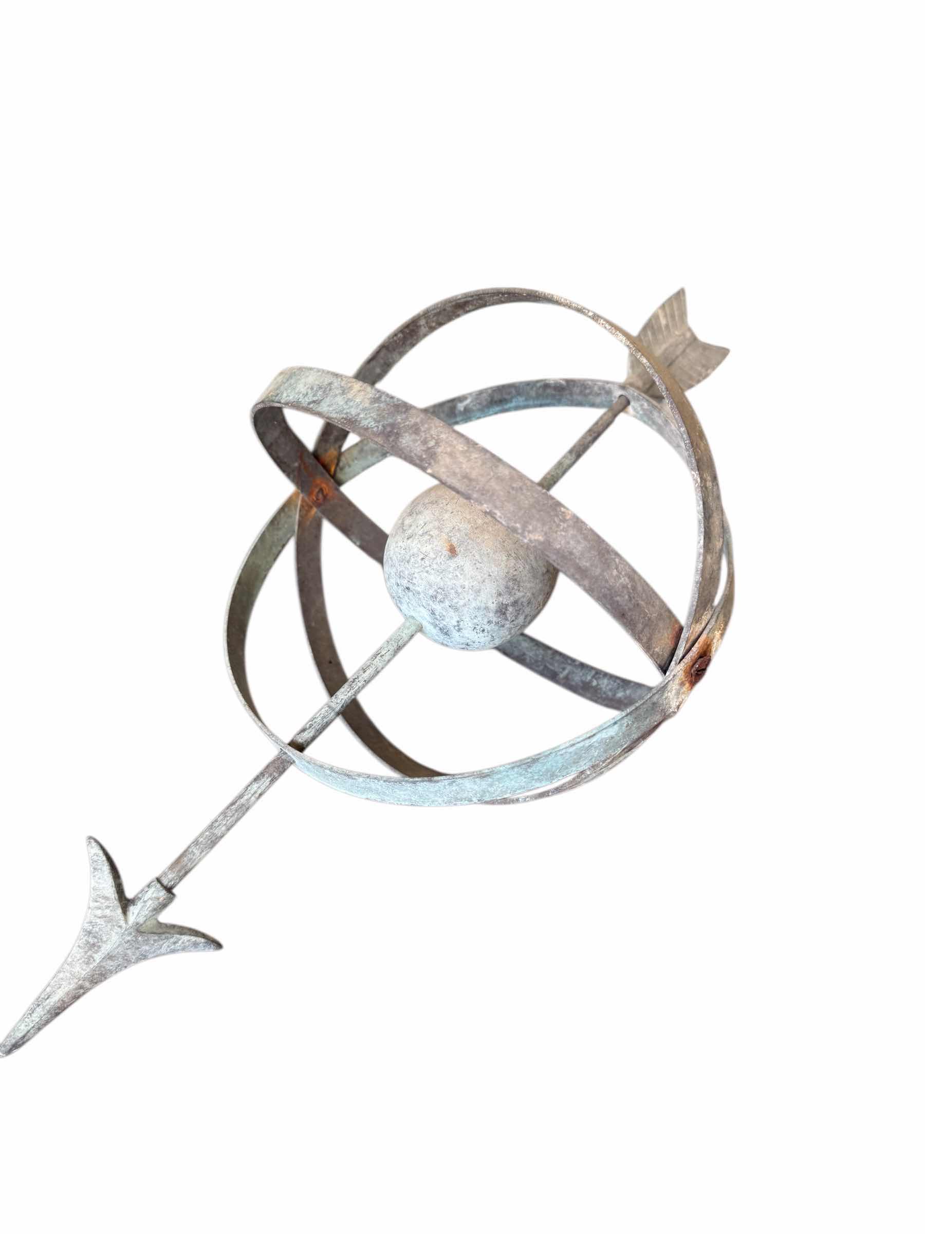 Photo 1 of LANTERN, SPHERE W ARROW, FAUX POTTED PLANT