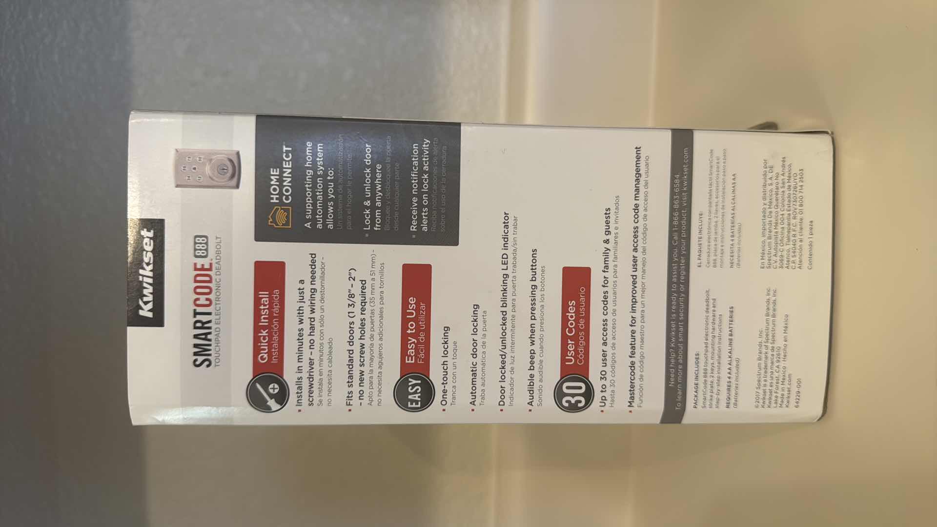 Photo 3 of NIB SMARTCODE 888 TOUCHPAD ELECTRONIC DEADBOLT