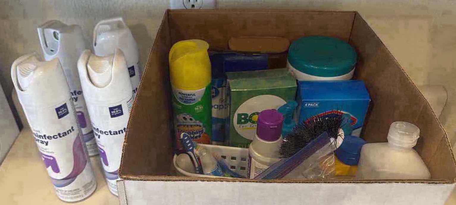 Photo 1 of BOX W CLEANING SUPPLIES