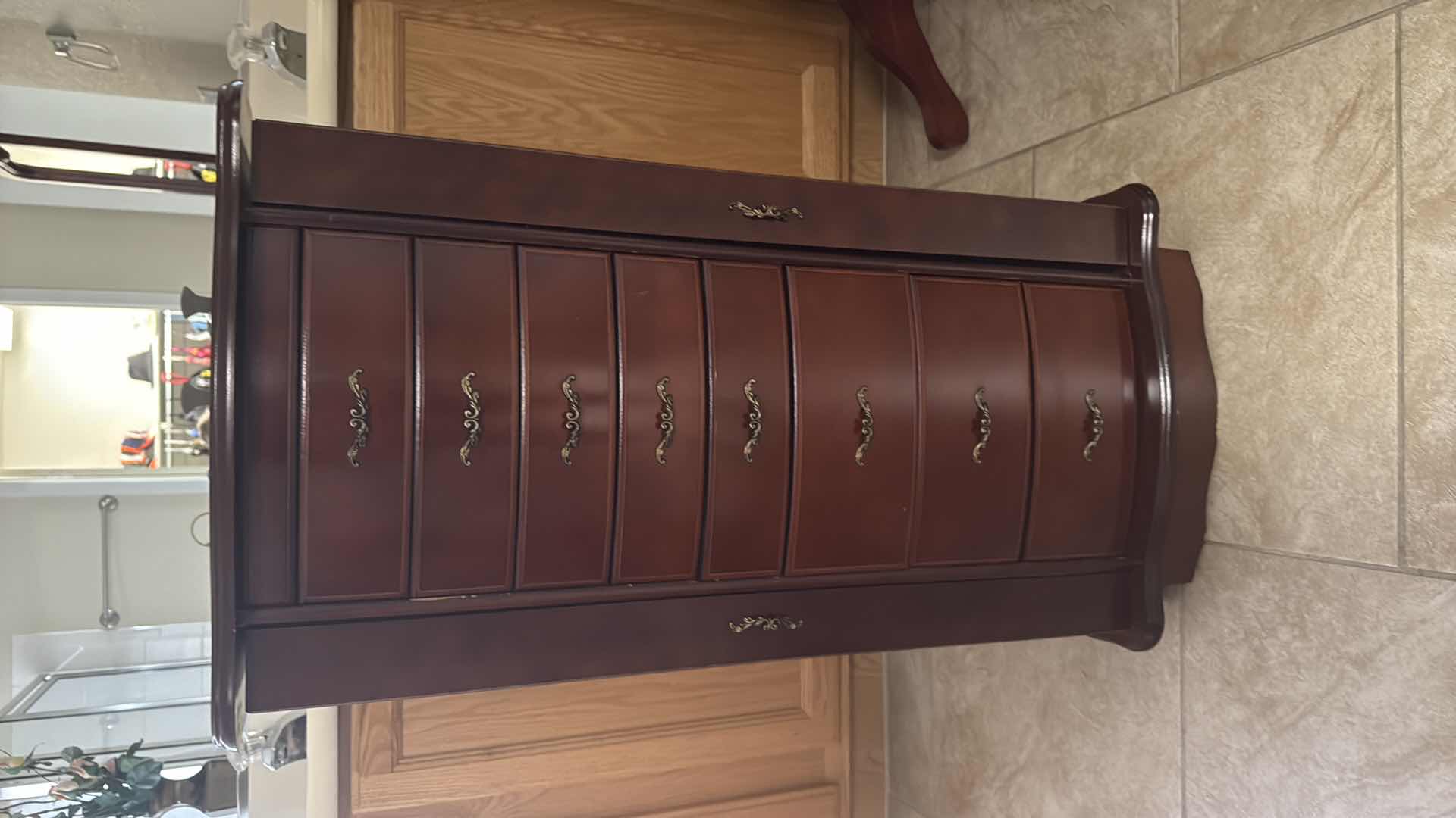 Photo 1 of MAHOGANY JEWELRY CABINET 18” x 15” H34”