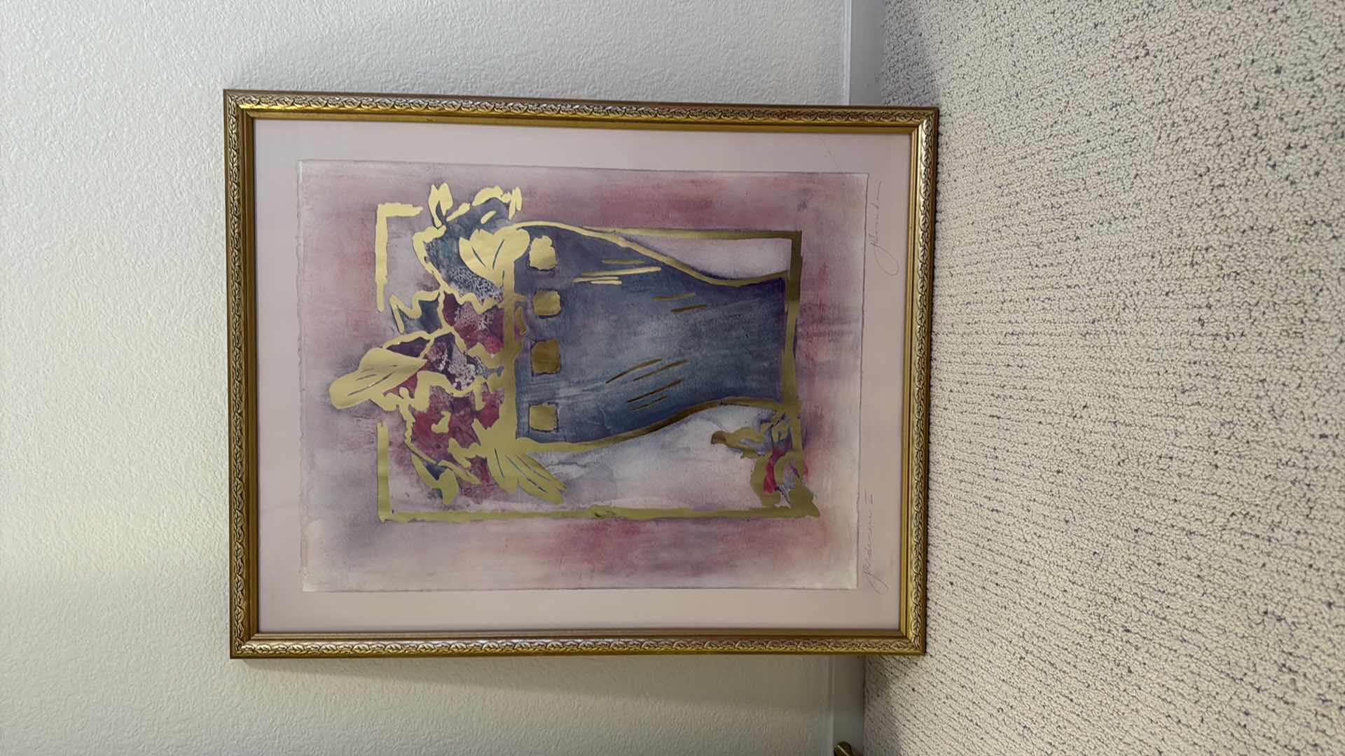 Photo 1 of FRAMED "FLORAL VASE" ARTWORK-ARTIST SIGNED 24” x 30”