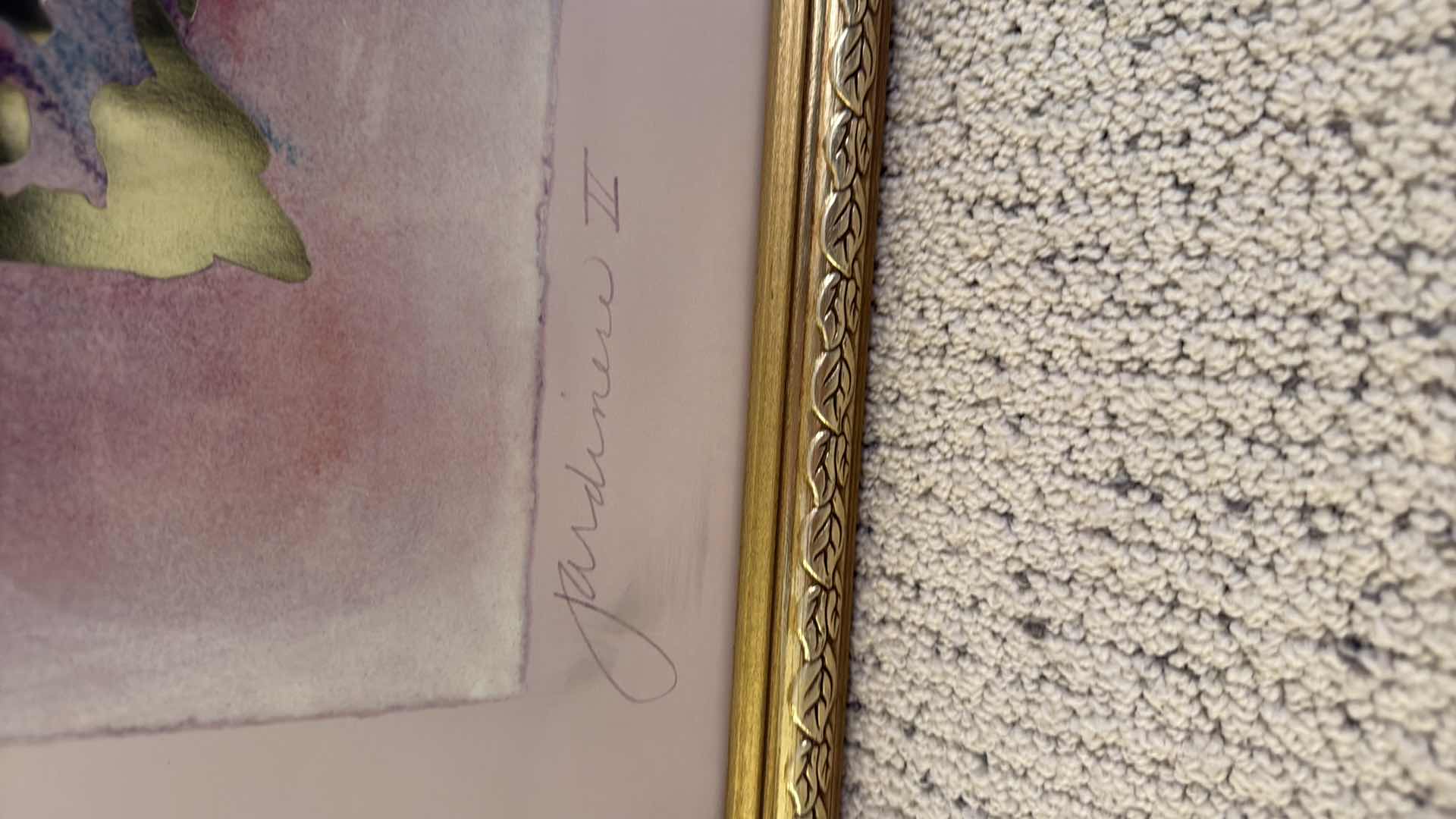 Photo 1 of FRAMED "FLORAL VASE" ARTWORK-ARTIST SIGNED 24” x 30”