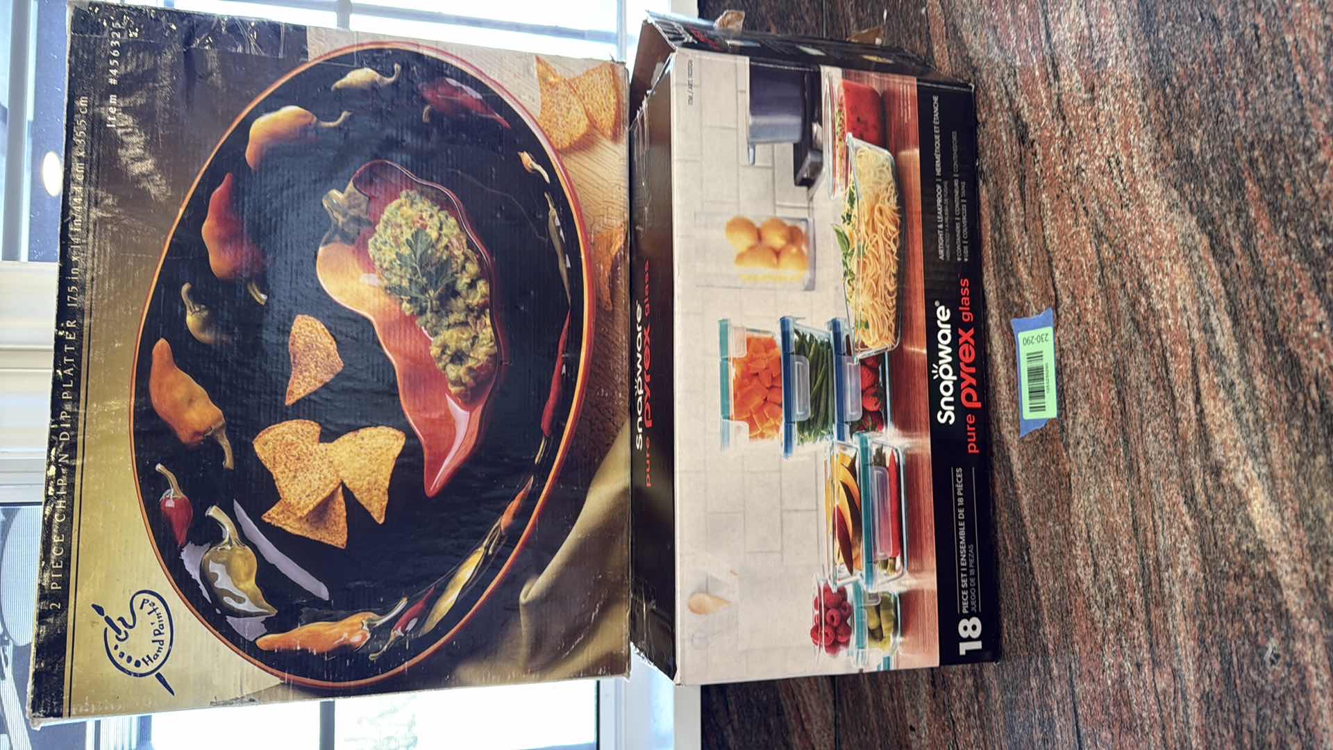 Photo 1 of 2-PYREX SNAPWARE SET, 2PC CHIP & DIP PLATTER