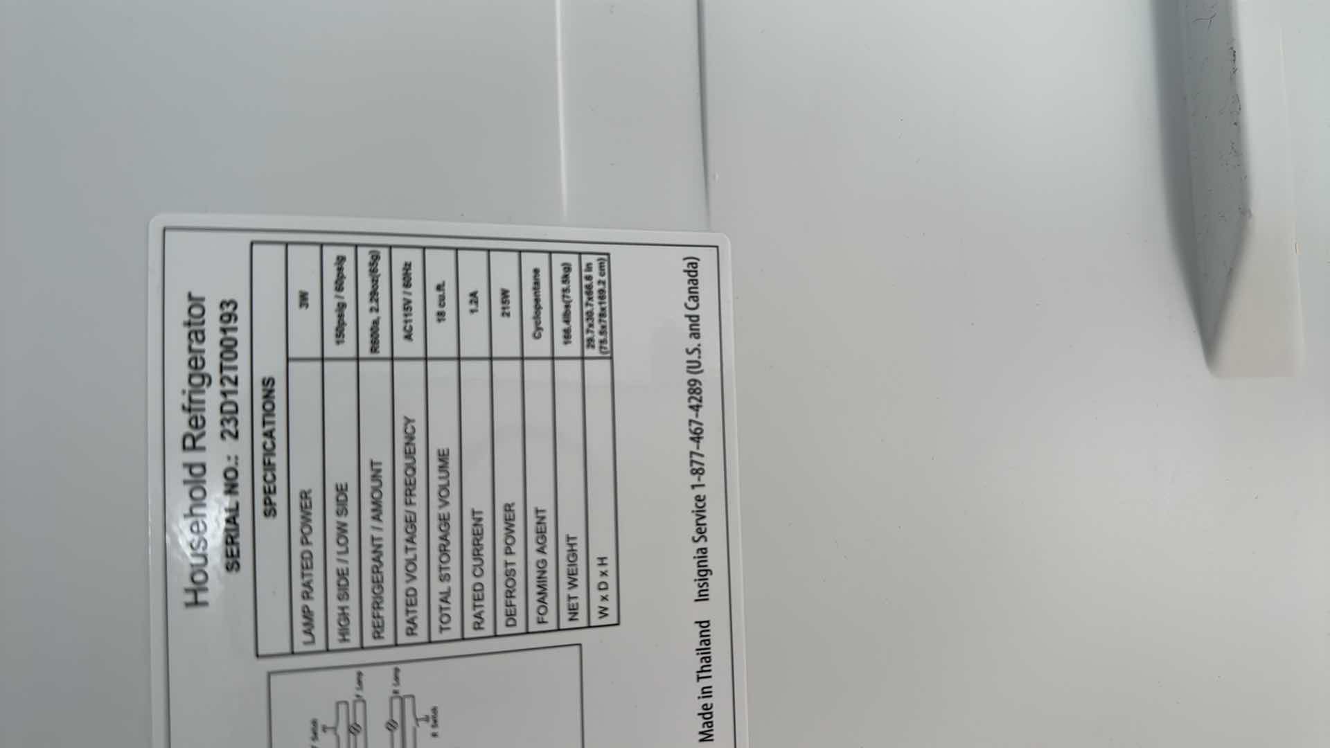 Photo 1 of INSIGNIA STAINLESS STEEL FRONT FREEZER AND REFRIGERATOR 67”X 30”