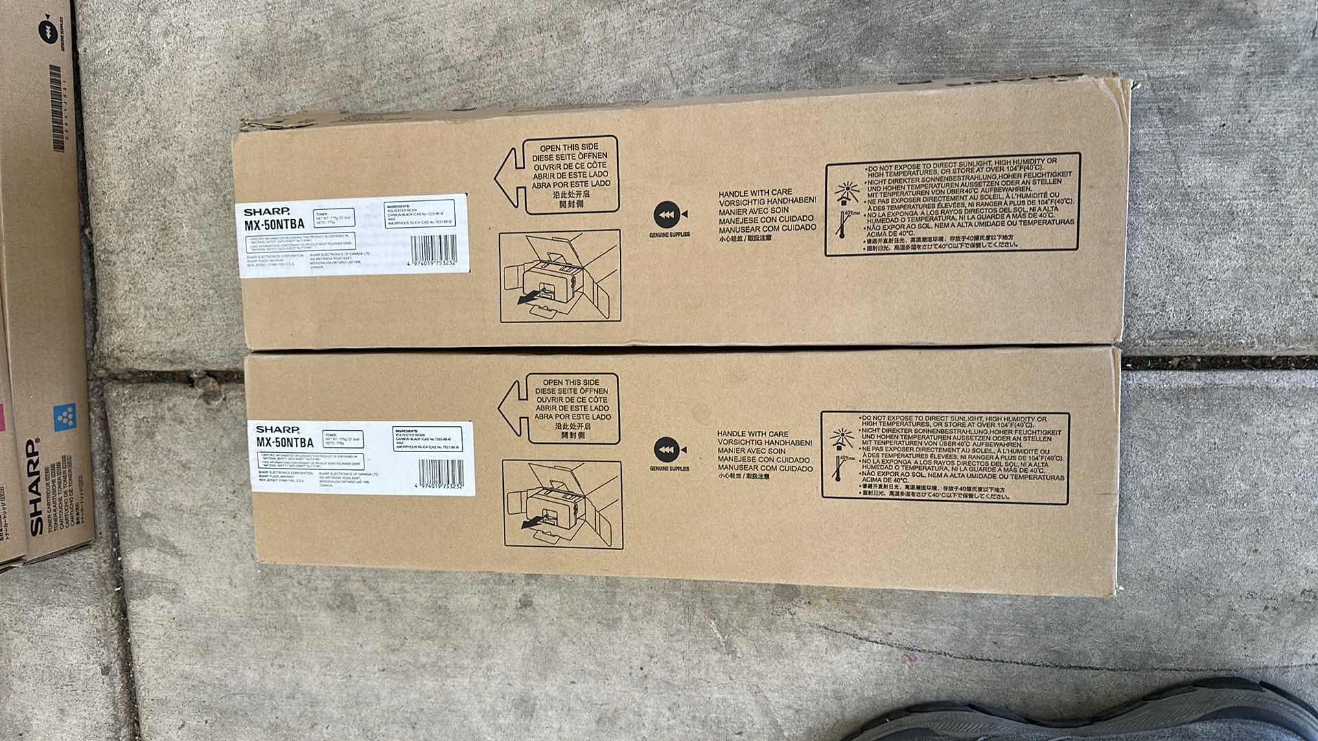 Photo 1 of 2- NIB SHARP MX50NTBA LASER TONER CARTRIDGES