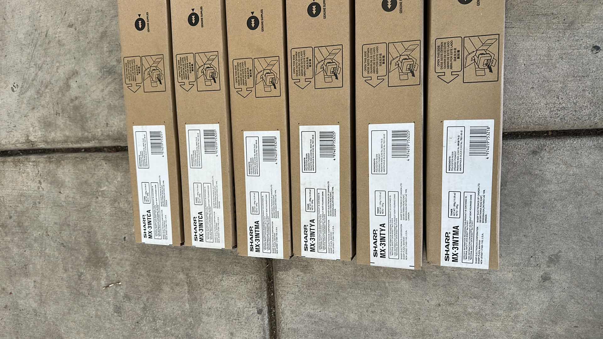 Photo 1 of 6 NIB SHARP INK CARTRIDGES MX31NTCA