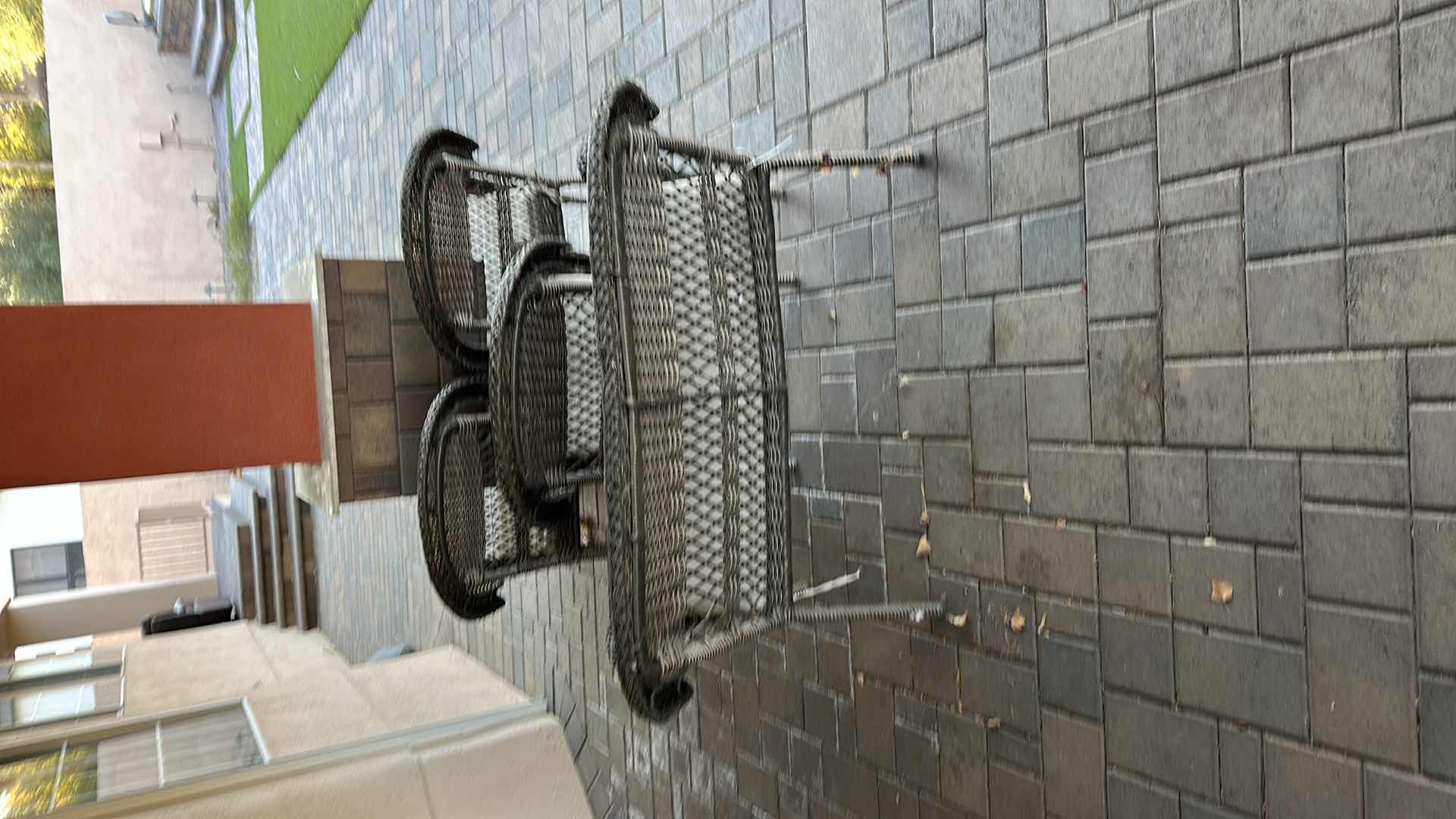 Photo 1 of 4PCS- RATTAN PATIO FURNITURE (LOVE SEAT W 3 ARM CHAIRS)