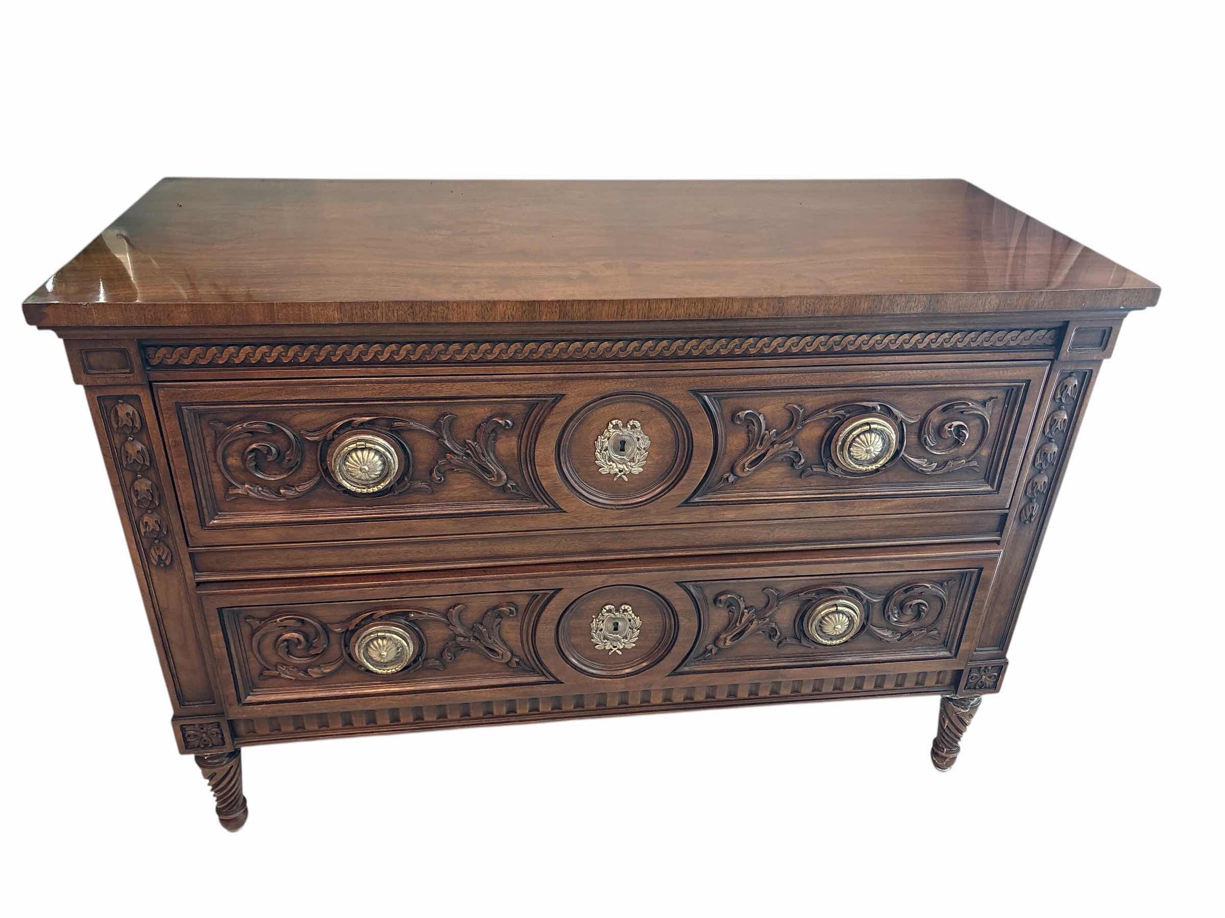 Photo 1 of KARGES LOUIS XVI WALNUT CHEST 47.5”X20”H33” $2,995