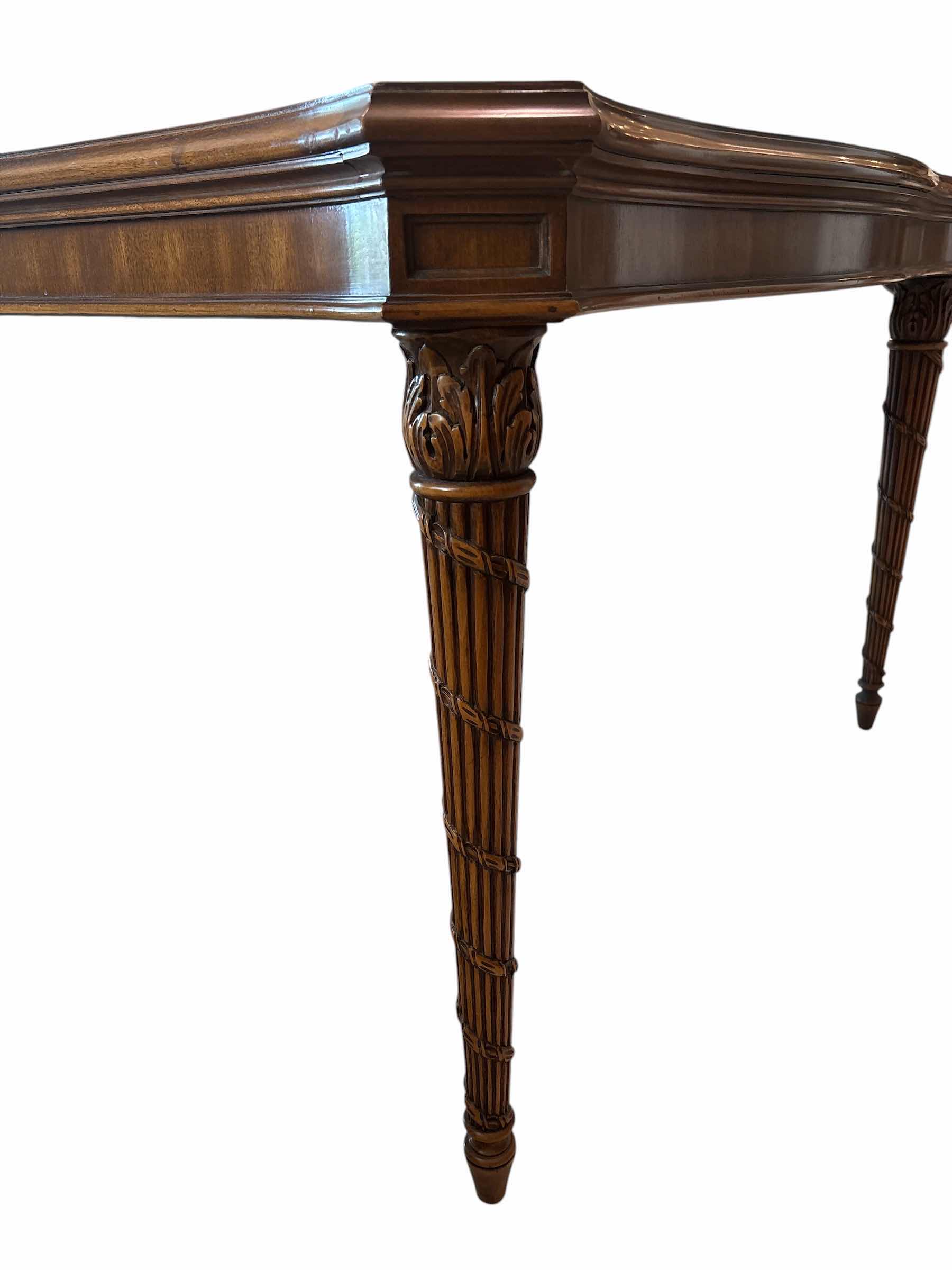 Photo 1 of VINTAGE KARGES LOUIS VXI WALNUT DINING TABLE WITH 3 LEAVES & PADS L71”X44”H29.5”