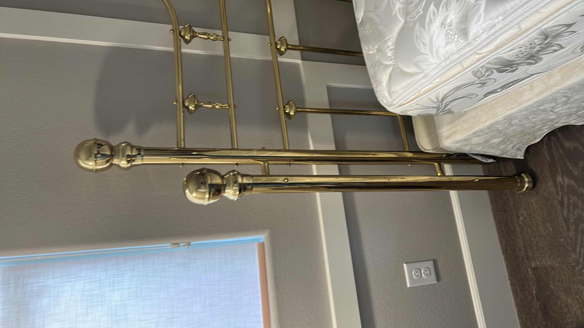 Photo 1 of BRASS QUEEN SIZE HEADBOARD (MATTRESS SOLD SEPARATELY)
