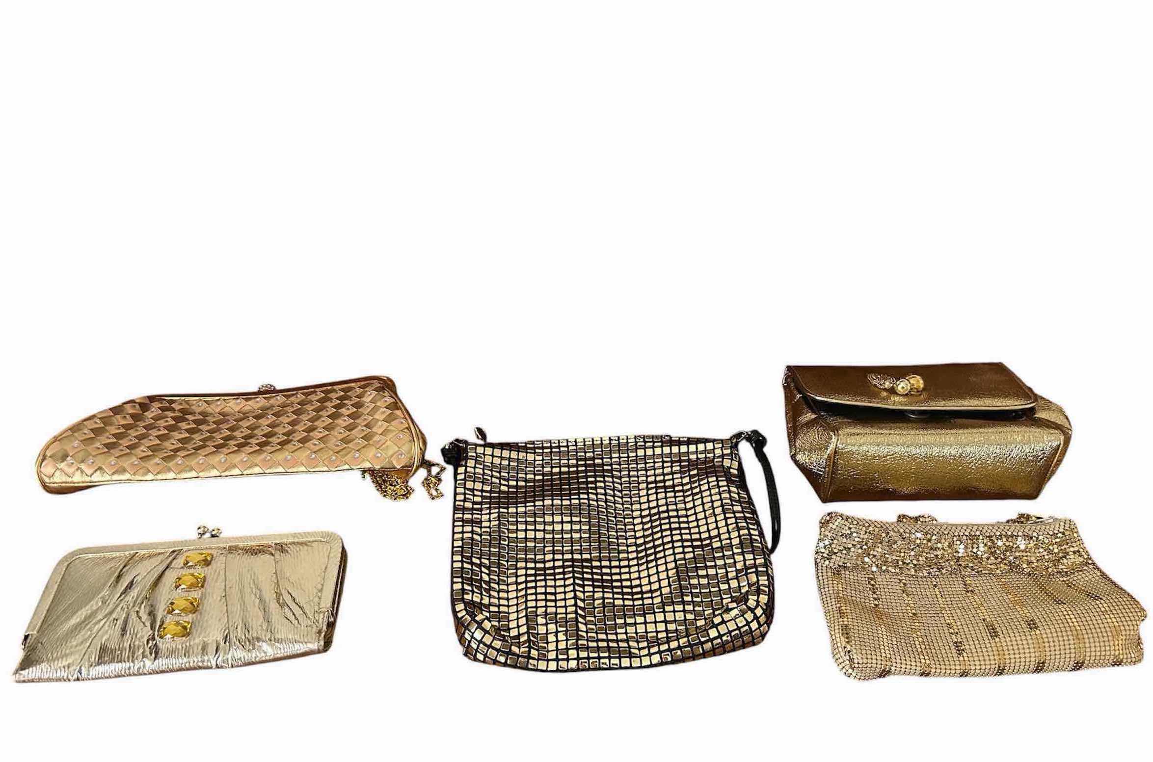Photo 1 of 5- COLLECTION OF GOLD EVENING CLUTCHES