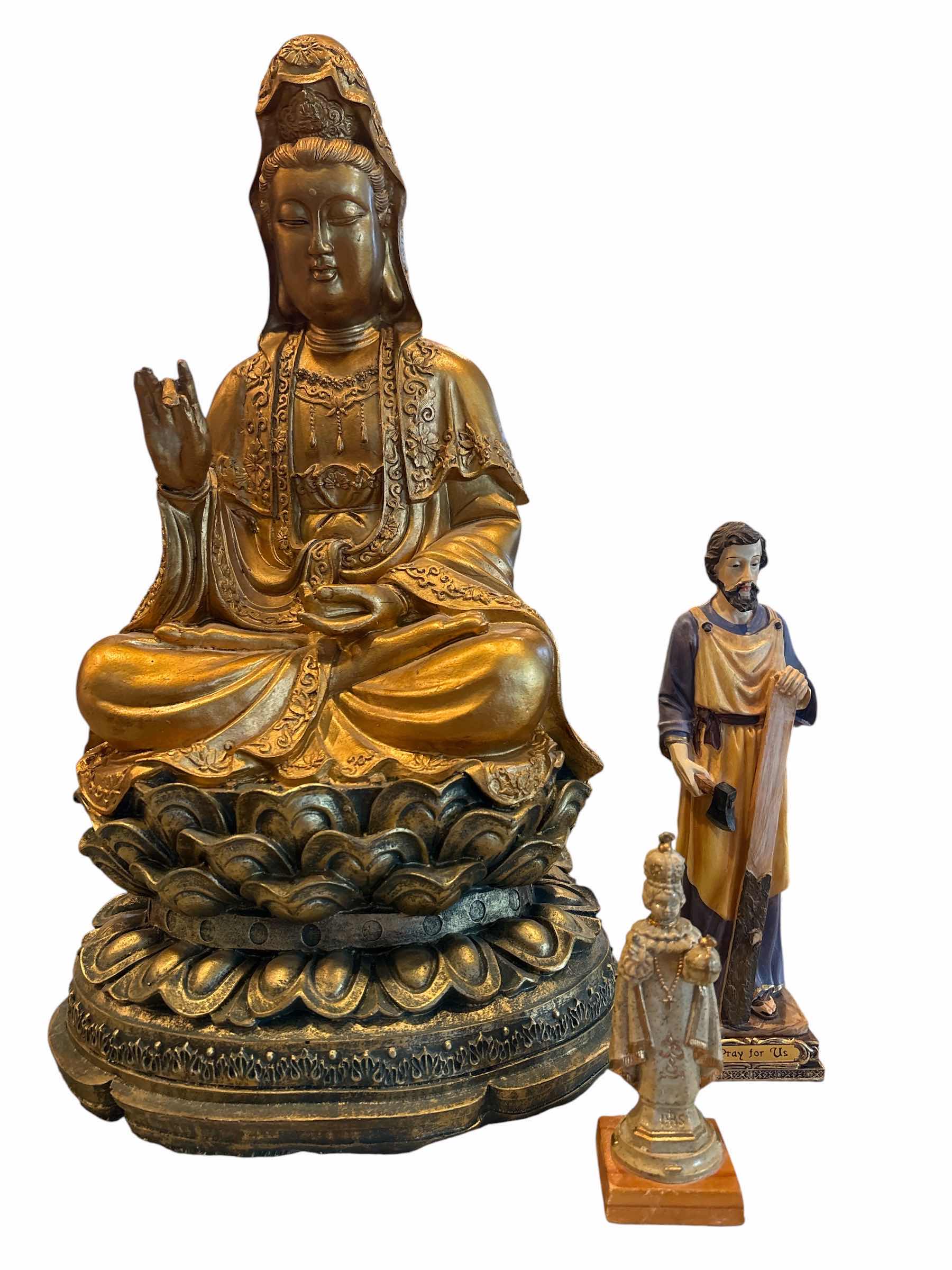 Photo 1 of (3)PCS RELIGIOUS STATUES H16”