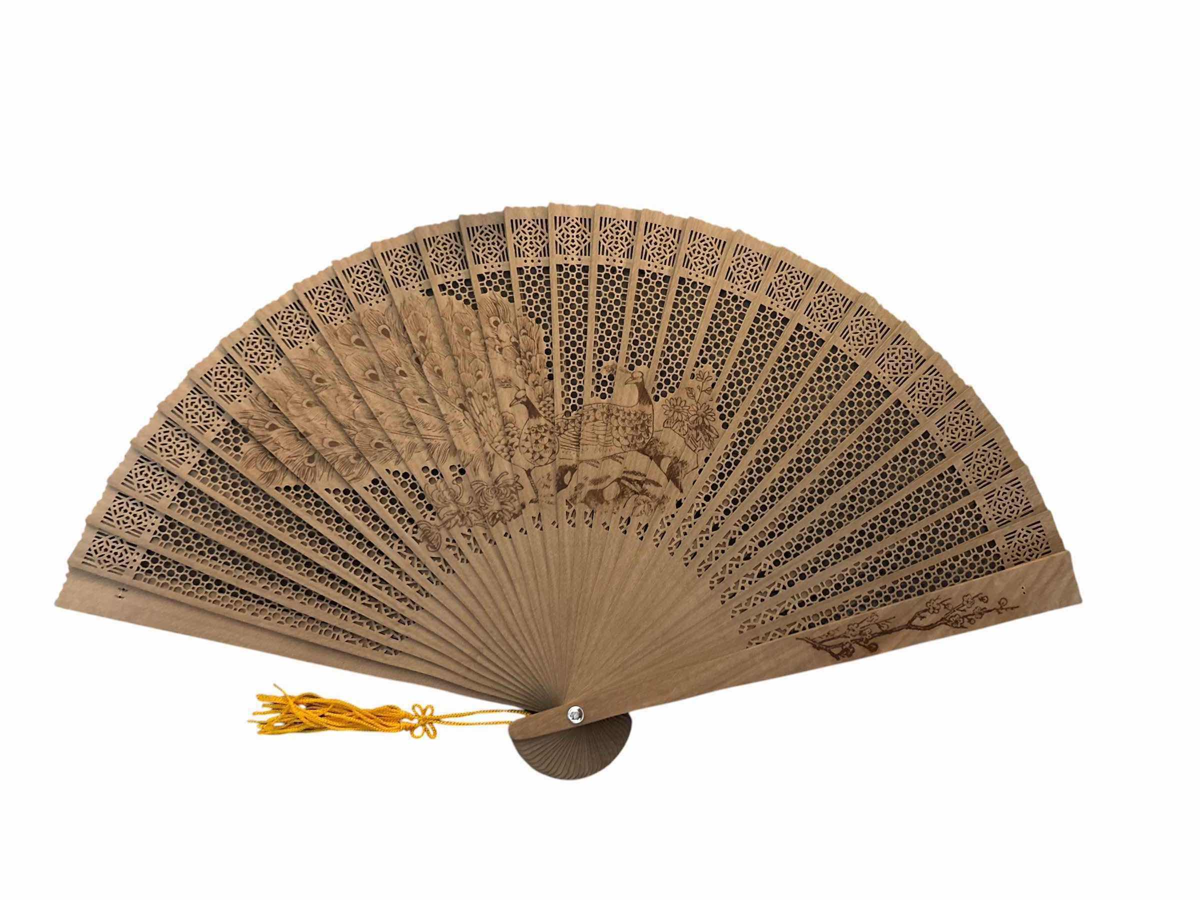 Photo 1 of (6)PCS WOODEN AND PLASTIC ASIAN INSPIRED FANS