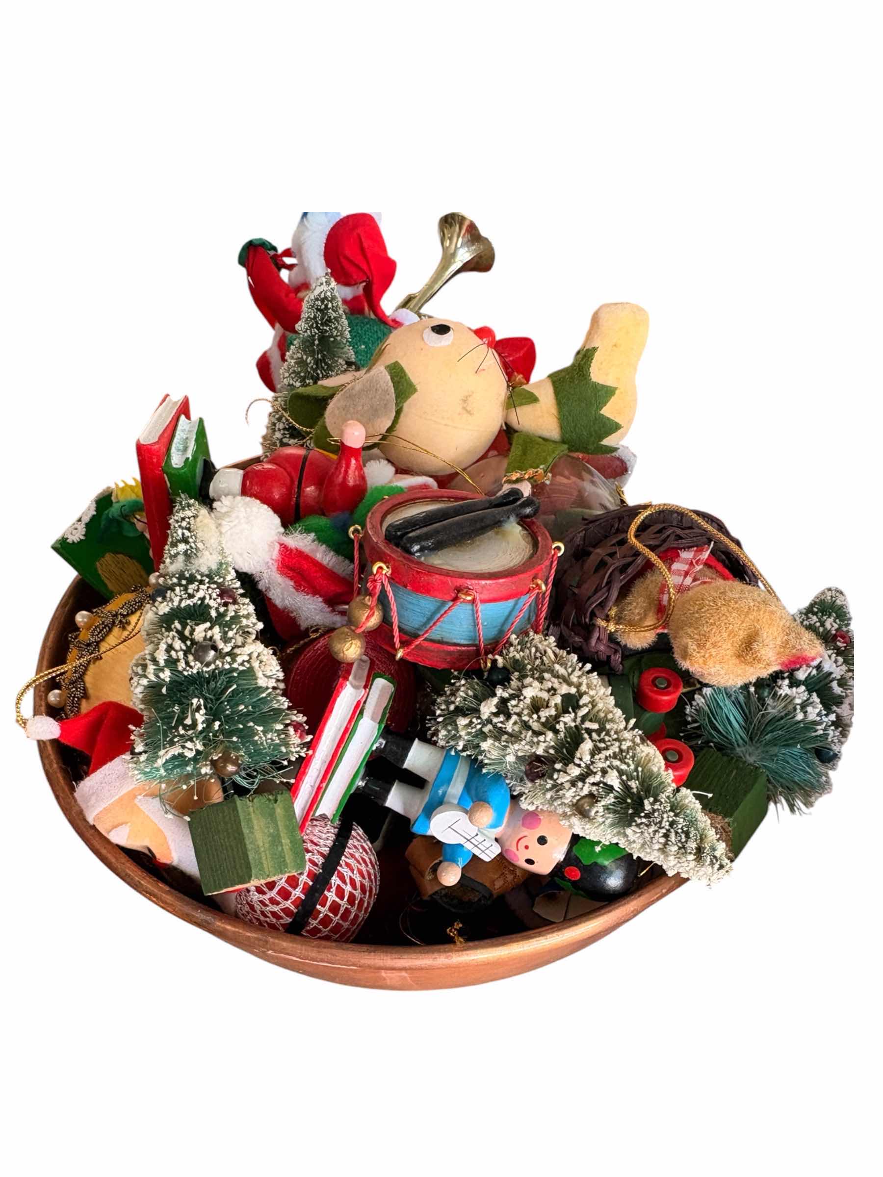 View 2 of (9)PCS CHRISTMAS PLUSH SNOWMAN & WOOD BEARS & DECORATIVE FIGURINES H9.5”