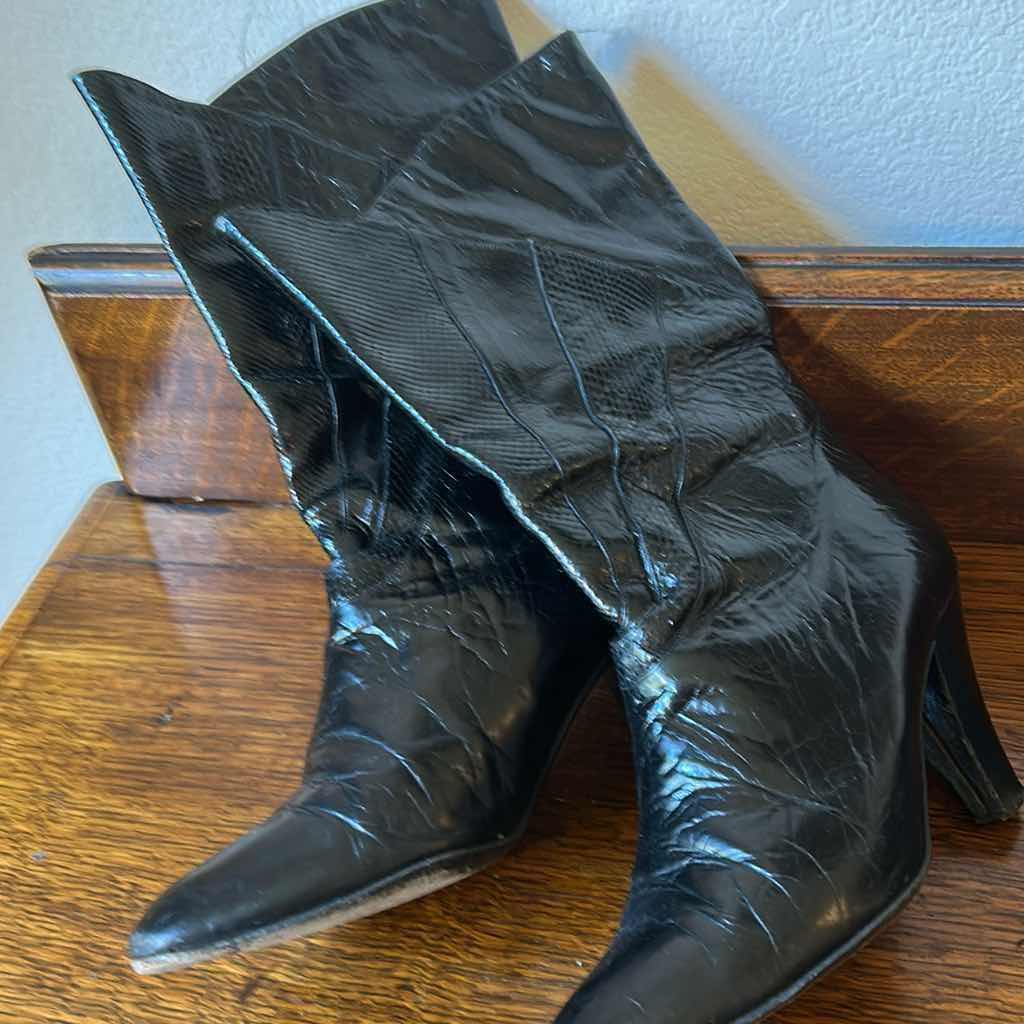 Photo 1 of 3- BLACK CALF BOOTS (6.5)