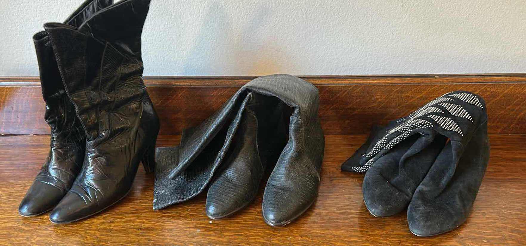 Photo 1 of 3- BLACK CALF BOOTS (6.5)