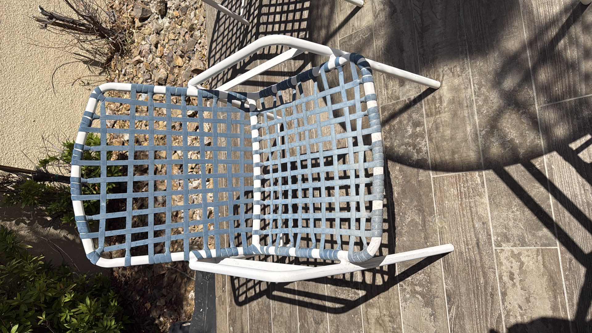 Photo 1 of 48” ROUND WHITE METAL PATIO TABLE  W GLASS TOP & 6 ARM CHAIRS