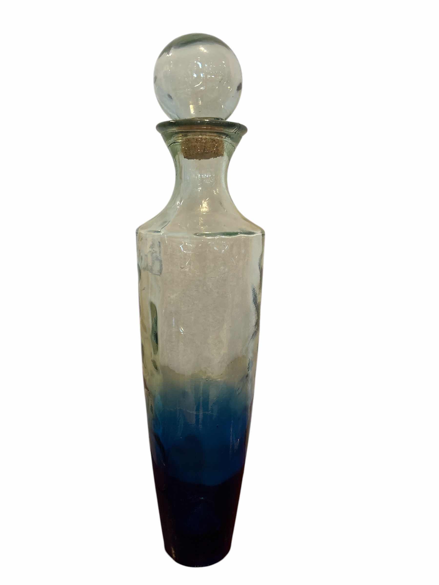 Photo 1 of (3)PCS BLUE VASES H21”