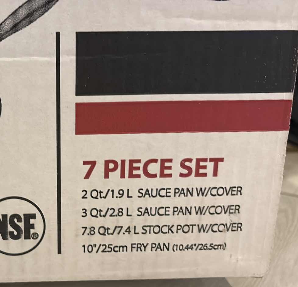 Photo 1 of (7)PCS MASTERCLAD PRO SERIES-PLUS TI-3 NONSTICK PANS & POTS IN ORIGINAL BOX $460