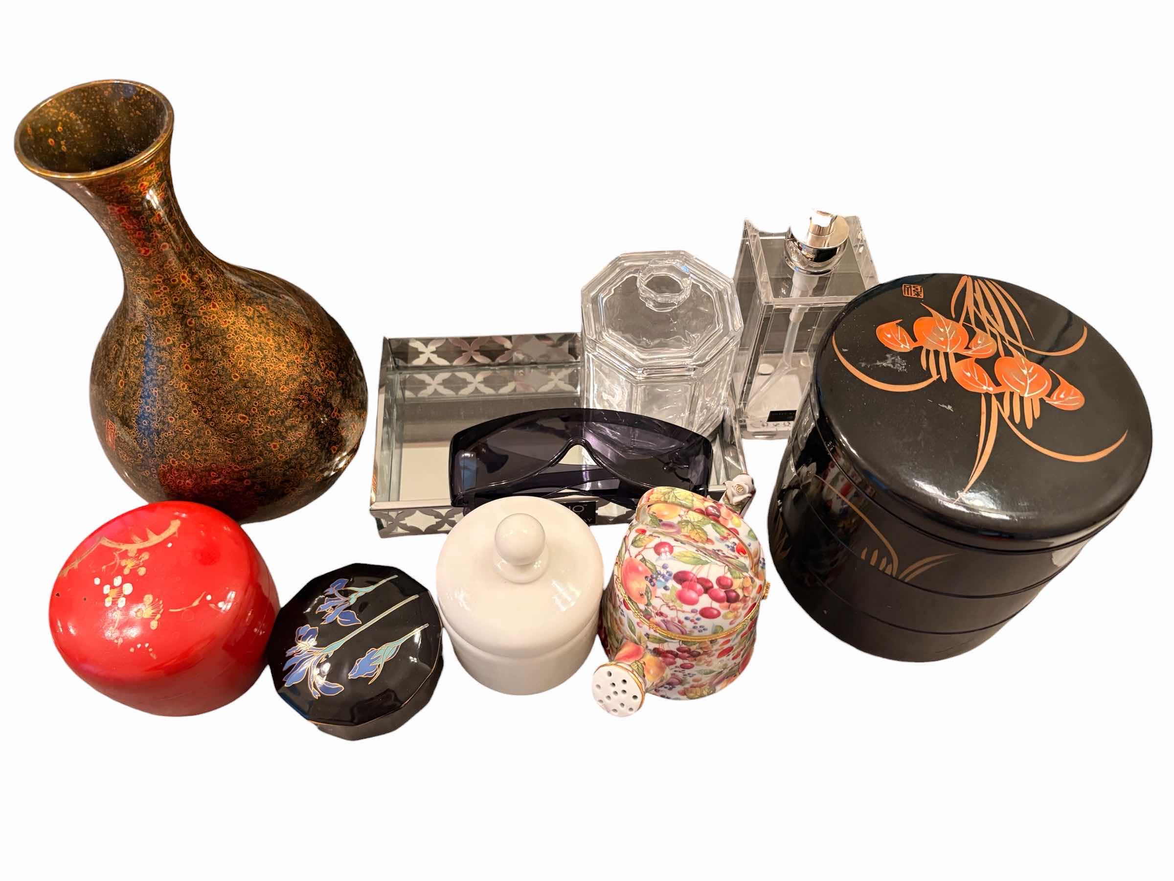 Photo 1 of ASSORTED SMALL DECORATIVE BOXES & VASES