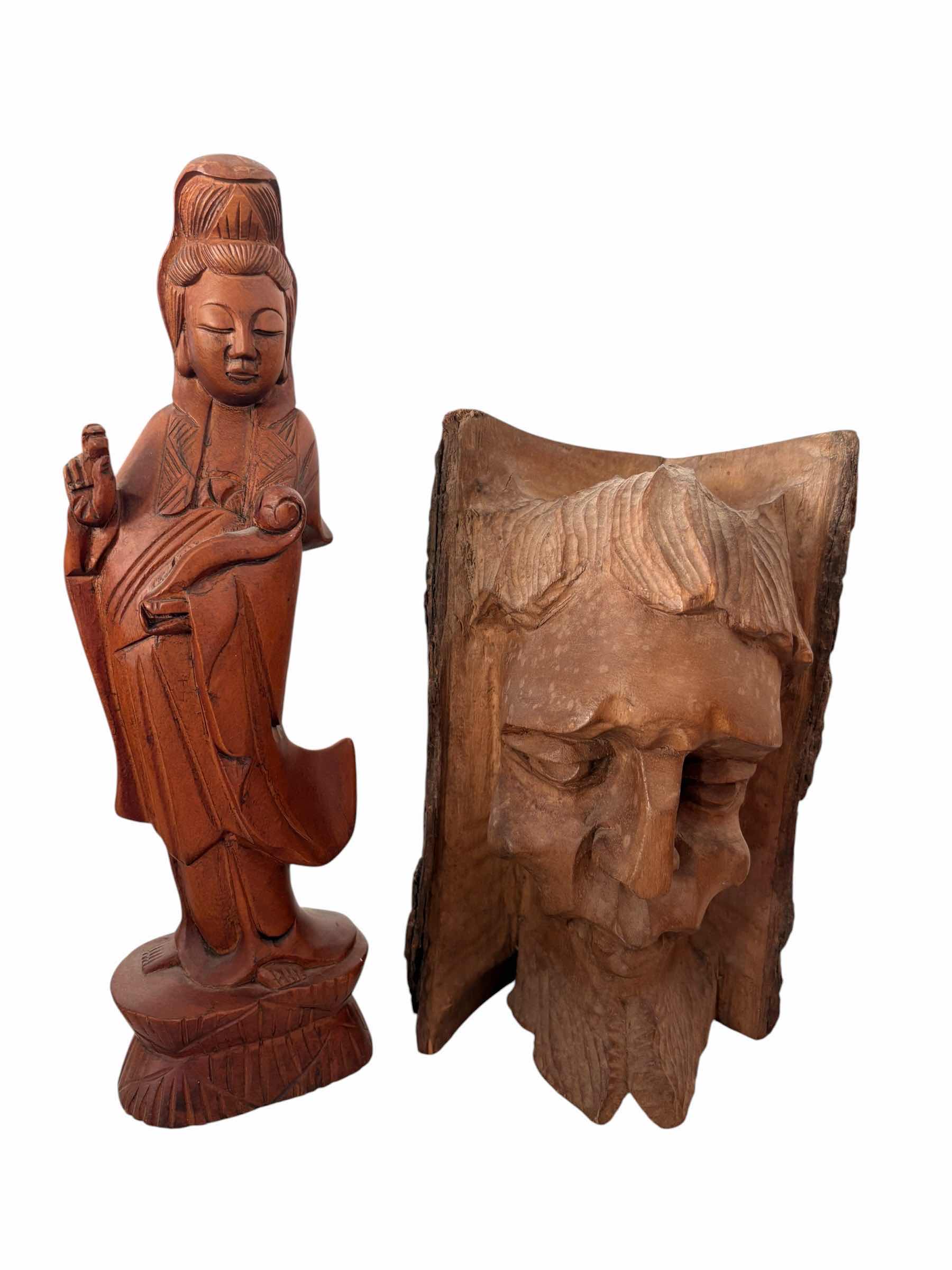 Photo 1 of (4)PCS CARVED WOOD FIGURES H16”