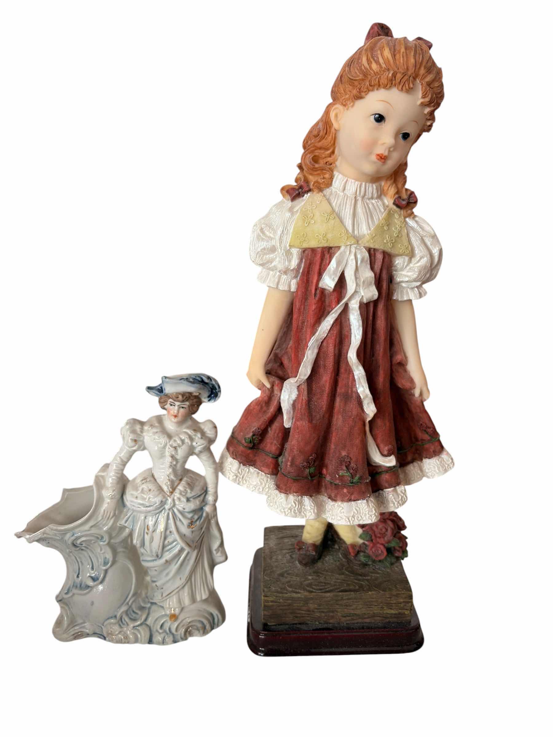 Photo 1 of (4)PCS PORCELAINPASTORAL FIGURINES H9”