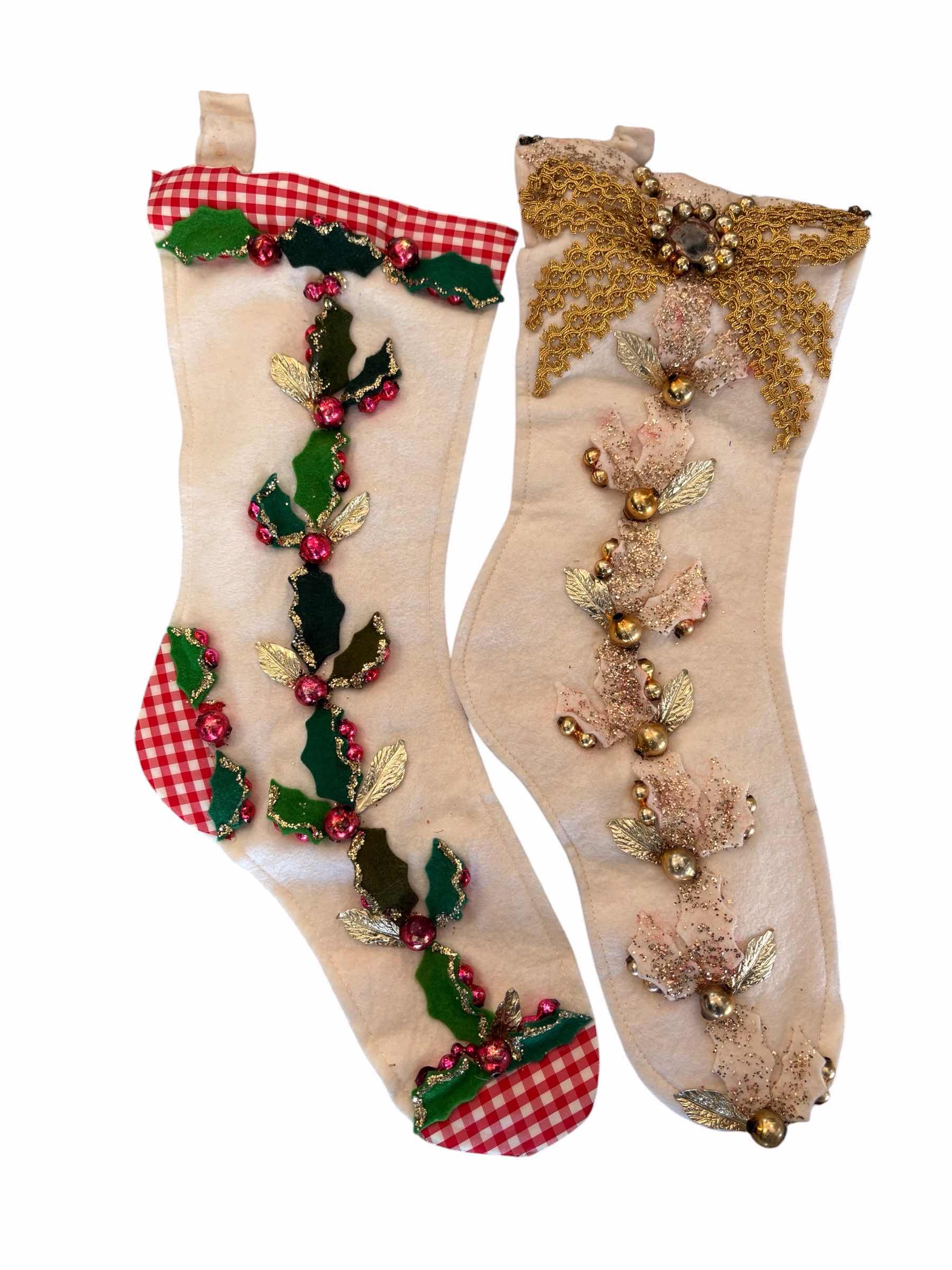 Photo 1 of (5)PCS CHRISTMAS DECORATIVE CANDLE HOLDERS, POPEREI & STOCKING