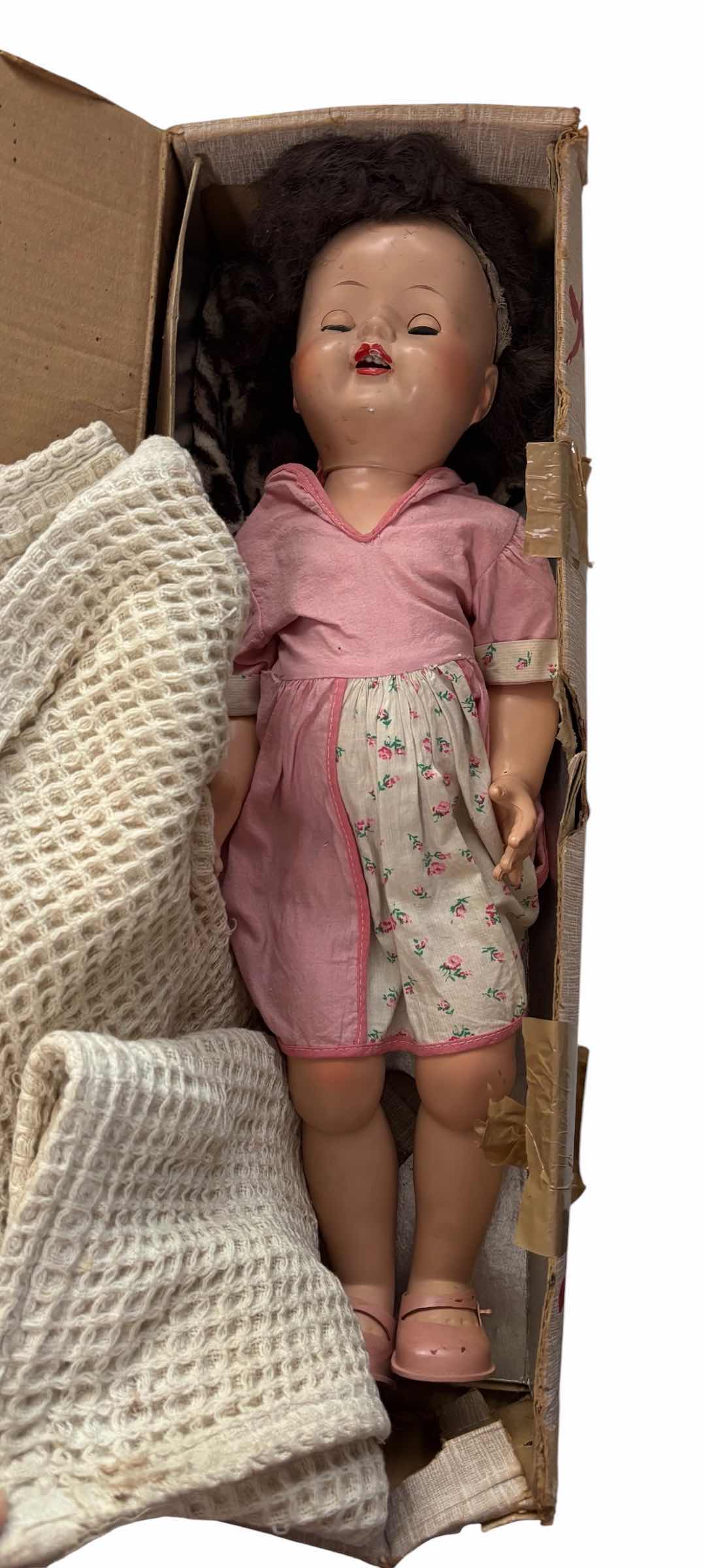 Photo 1 of VINTAGE VALENTINES TOE DANCING DOLL H19”