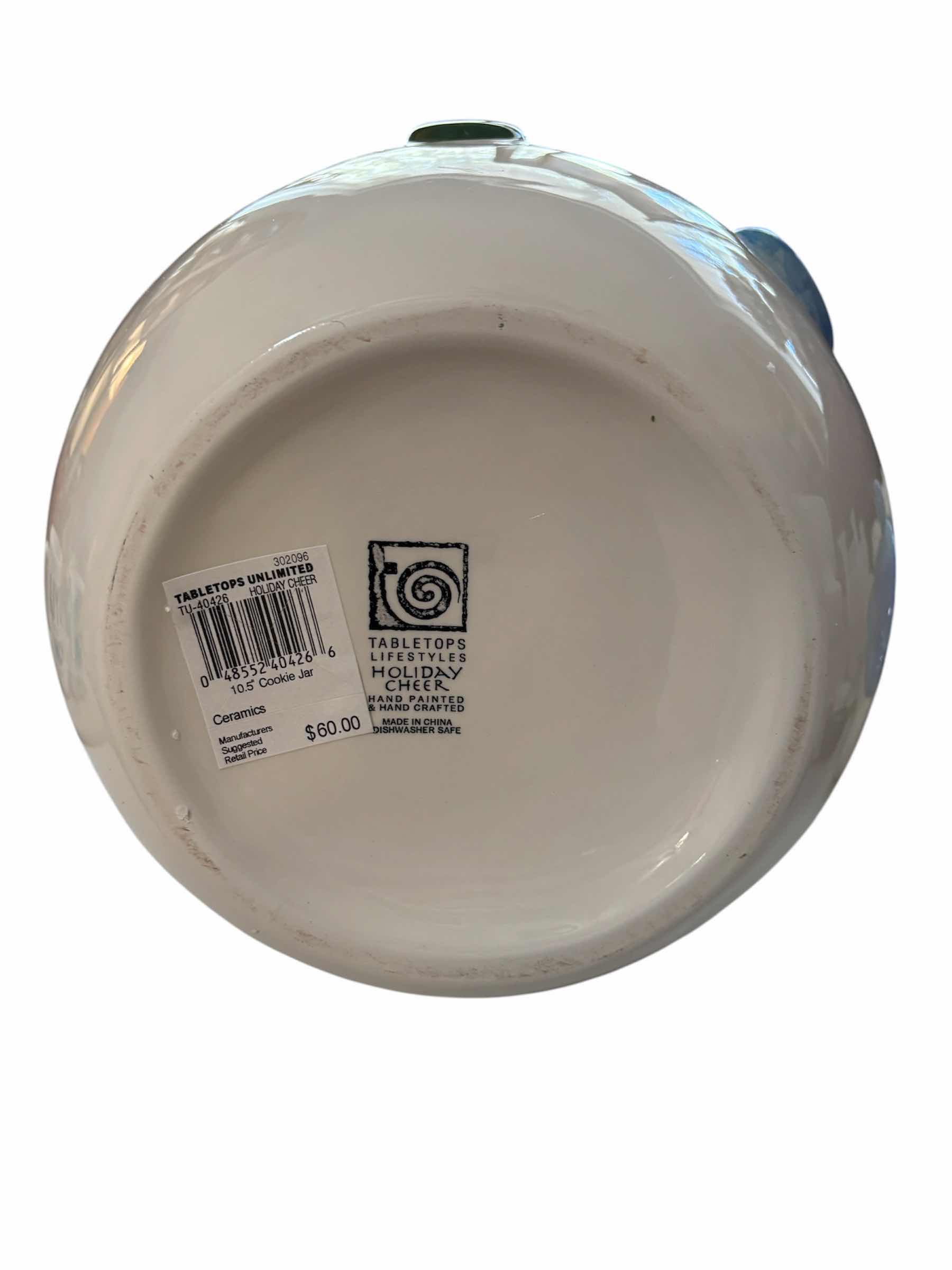 Photo 1 of TABLETOPS LIFESTYLES HOLIDAY COOKIE JAR H14” $60
