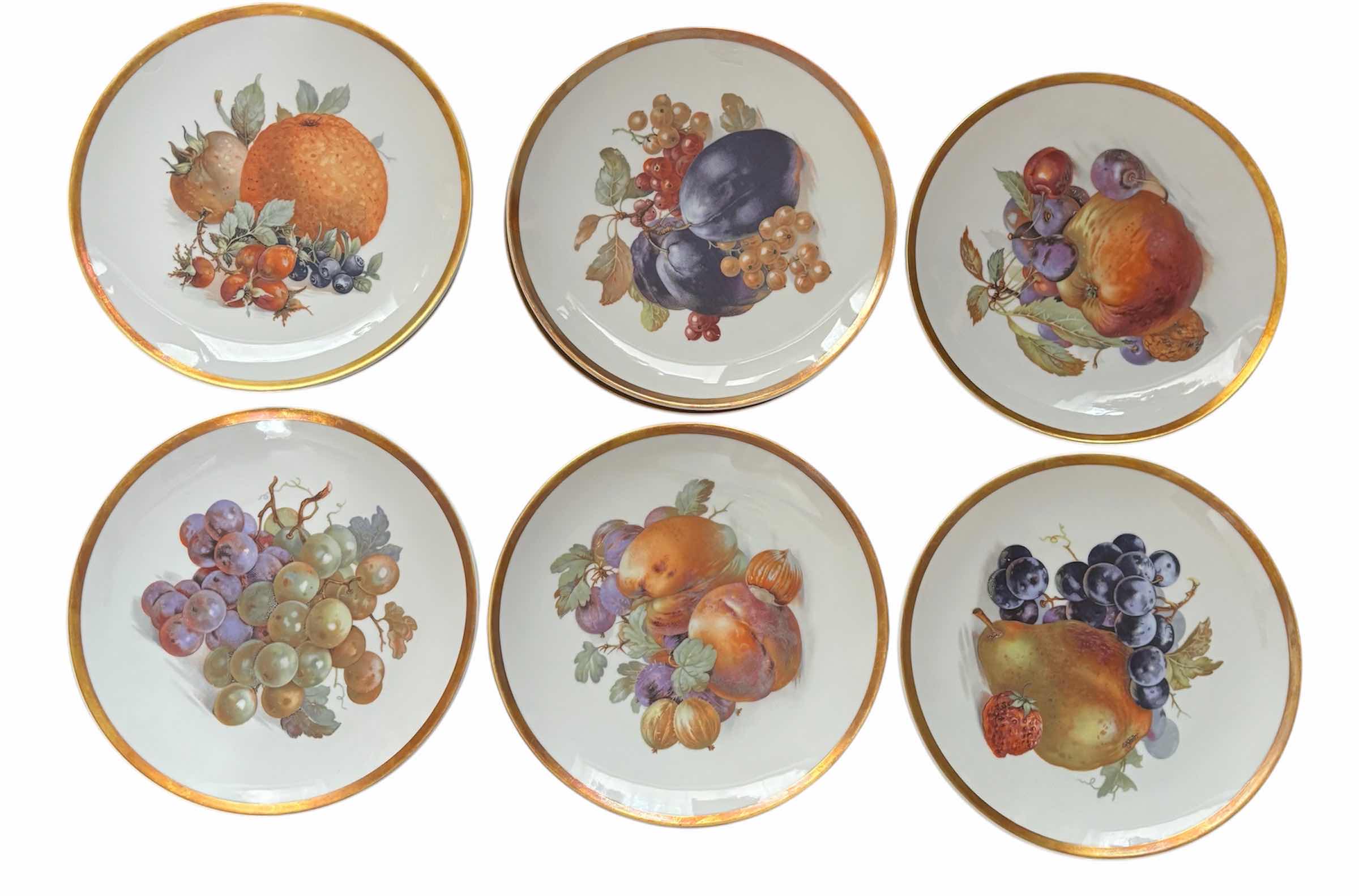 Photo 1 of VINTAGE PORCELAIN PLATES (8) BY BAVARIA JAEGER & CO $180