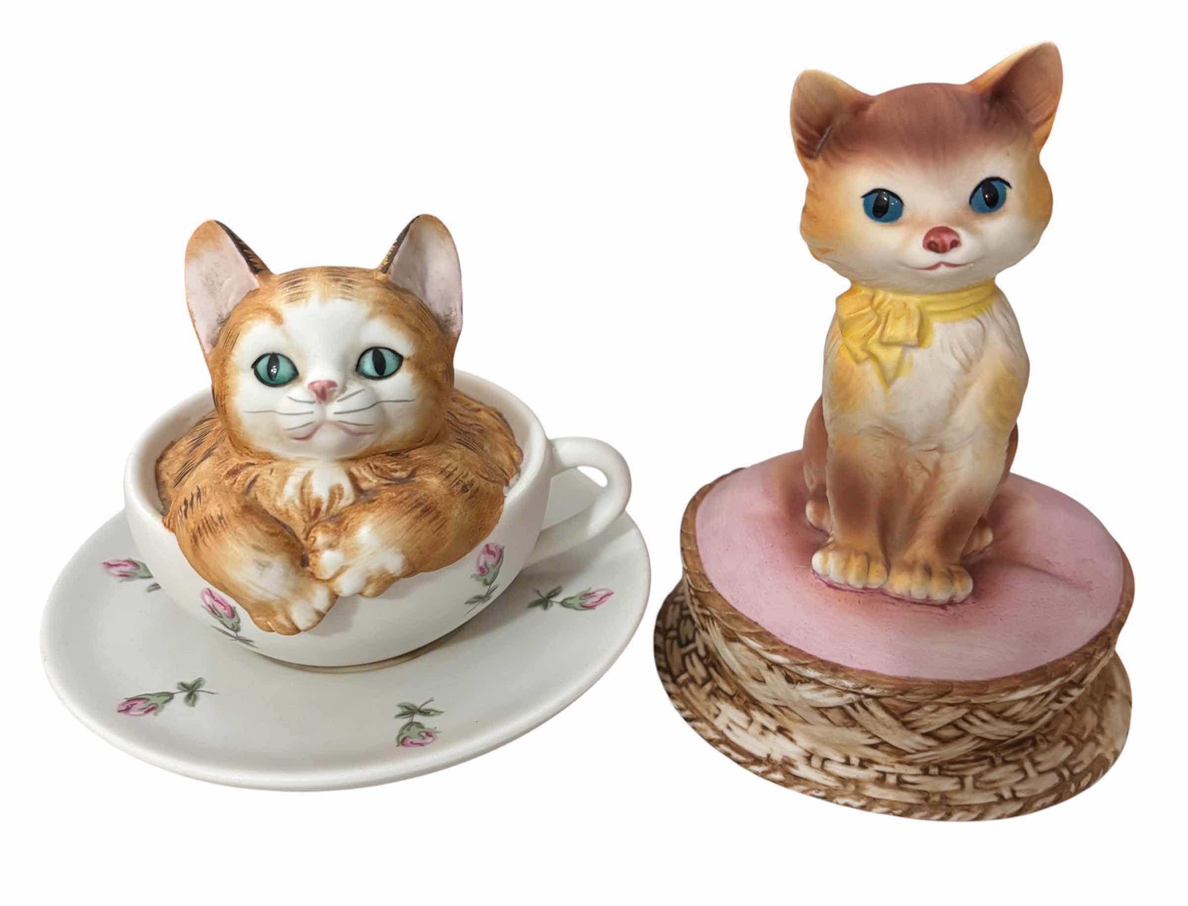 Photo 1 of VINTAGE CAT THEMED MUSIC BOXES (2)