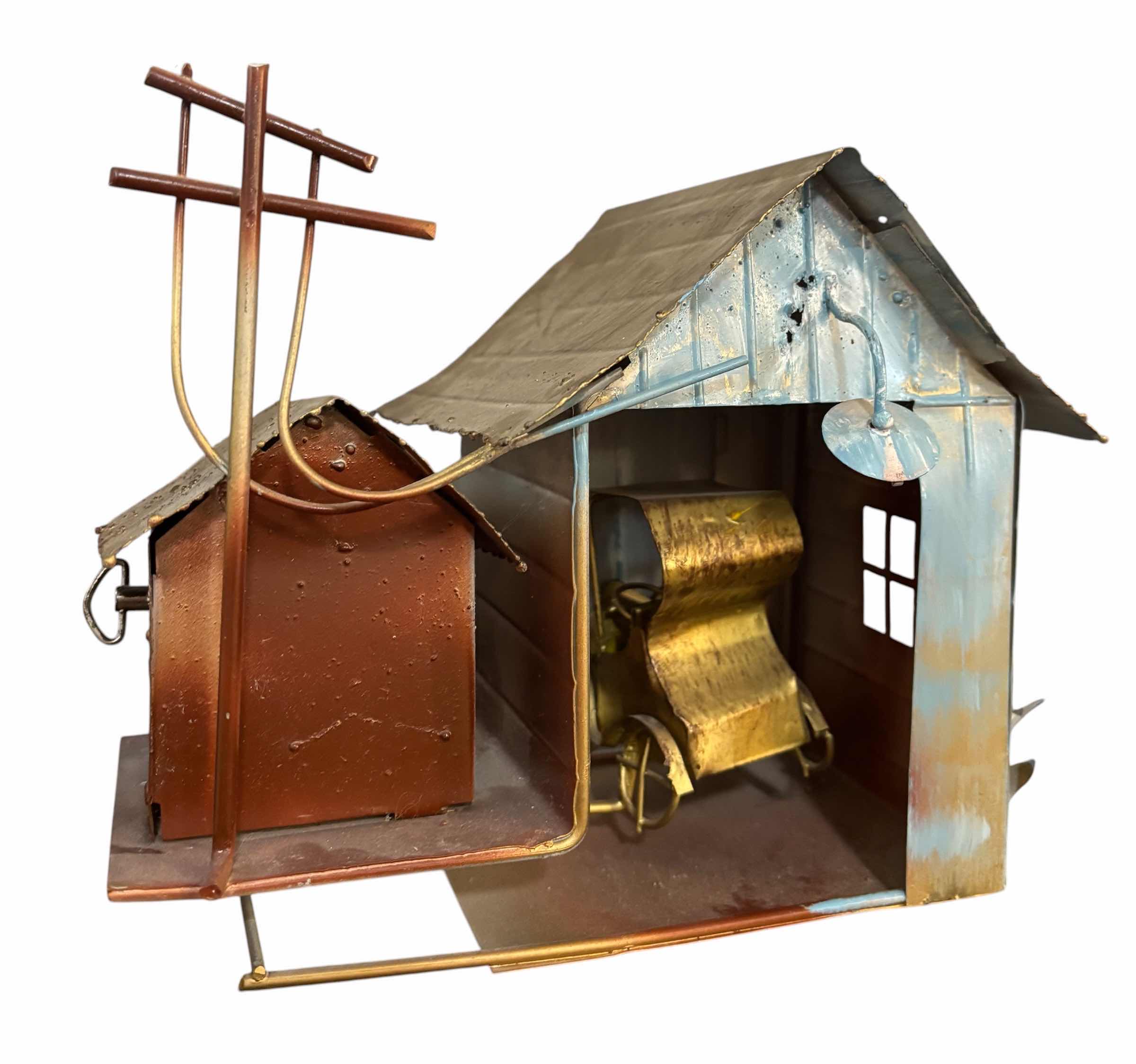 Photo 1 of DECORATIVE METAL HOUSE H7” & ROBINS NEST H6”