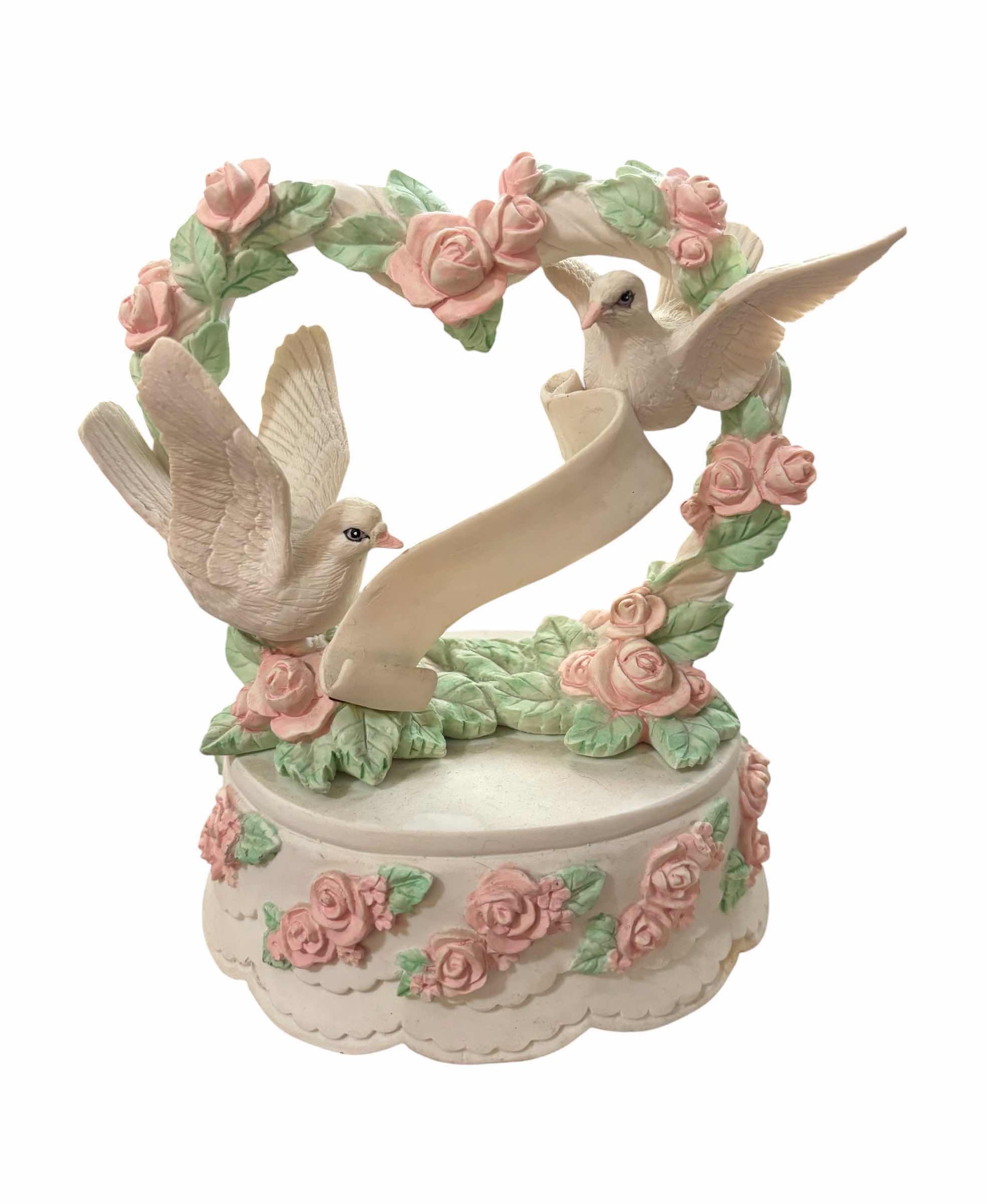 Photo 1 of COLLECTION OF WEDDING & ANNIVERSARY DECORATIVE MUSICAL PLAQUES (3) & MUSICAL COUPLES STATUE H9” (IN ORIGINAL BOX)