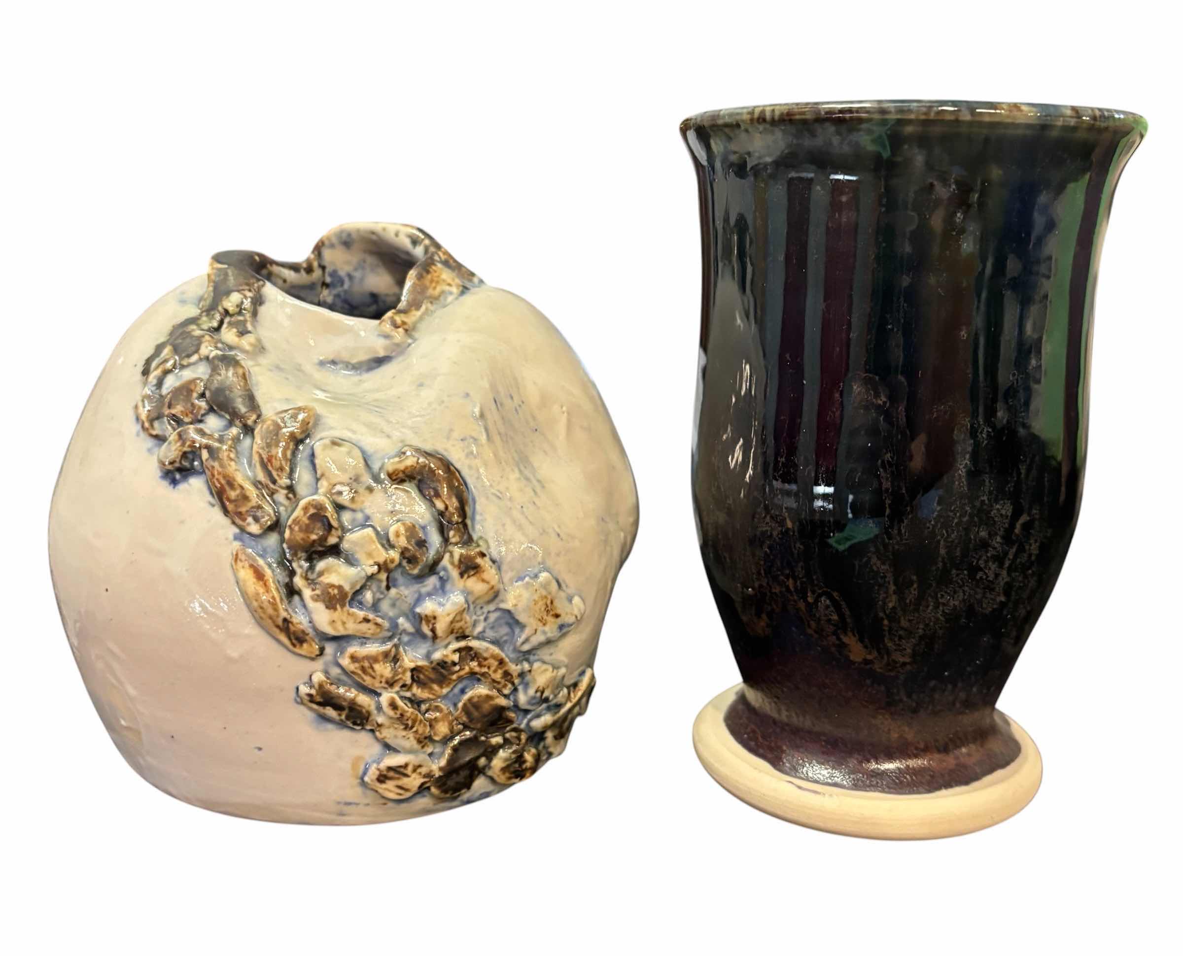 Photo 1 of STUDIO POTTERY VASES & DECOR - 5 PIECES
