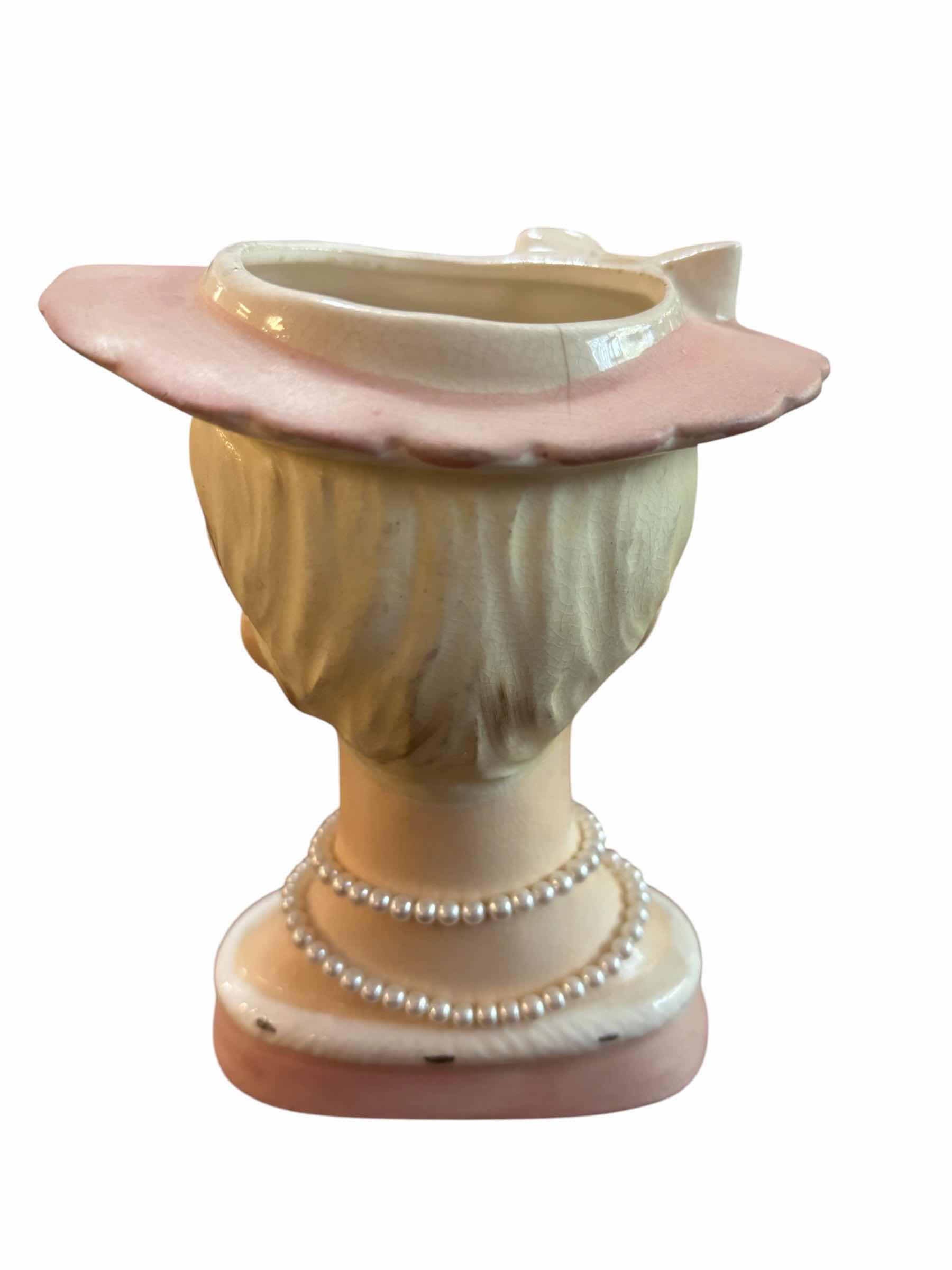 Photo 1 of VINTAGE CERAMIC LADY HEAD VASE