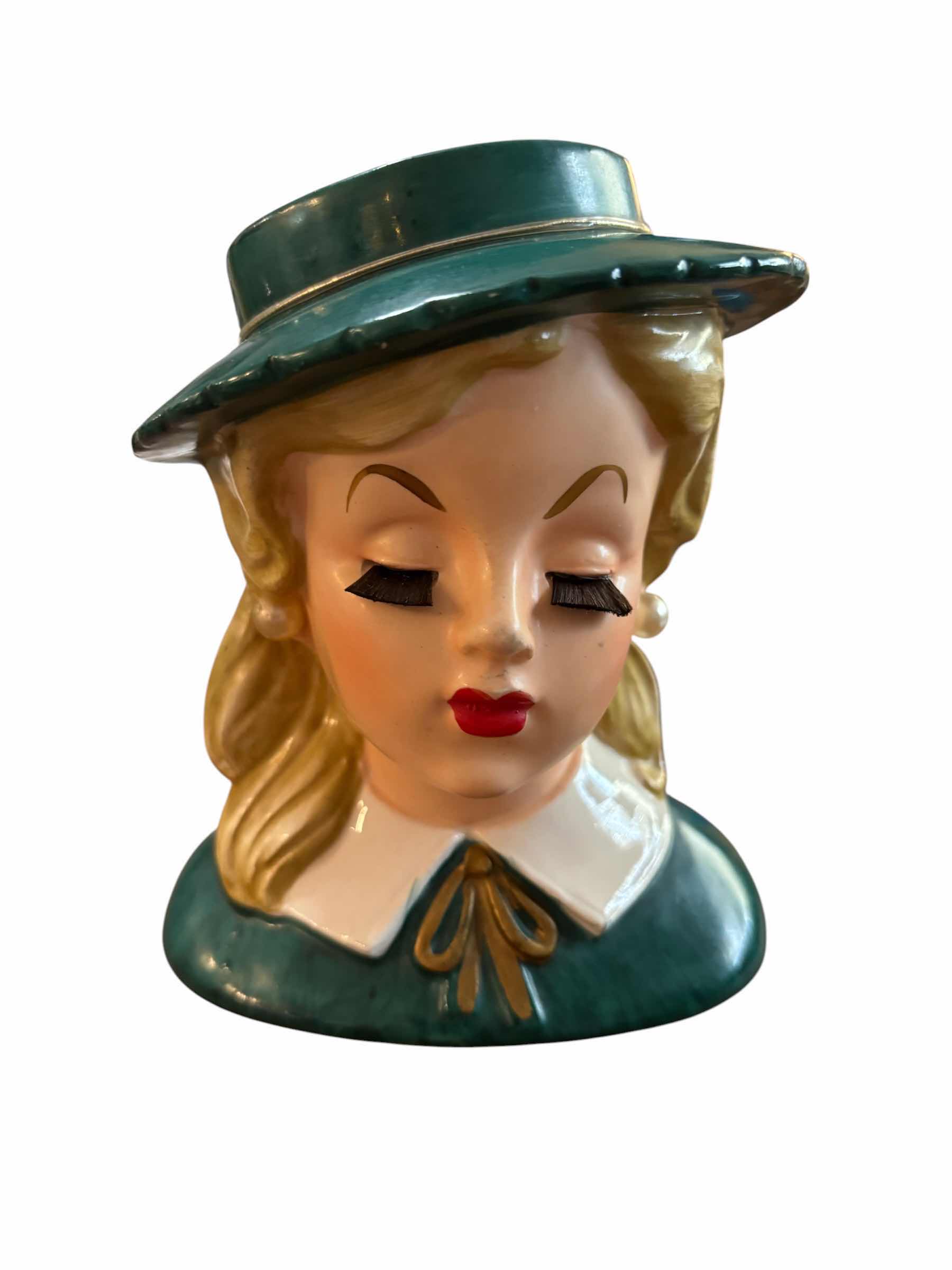 Photo 1 of VINTAGE CERAMIC LADY HEAD VASE $45