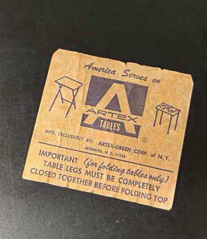 Photo 1 of (2)PCS ANTIQUE ARTEX FOLDING TV TRAY H24.5”