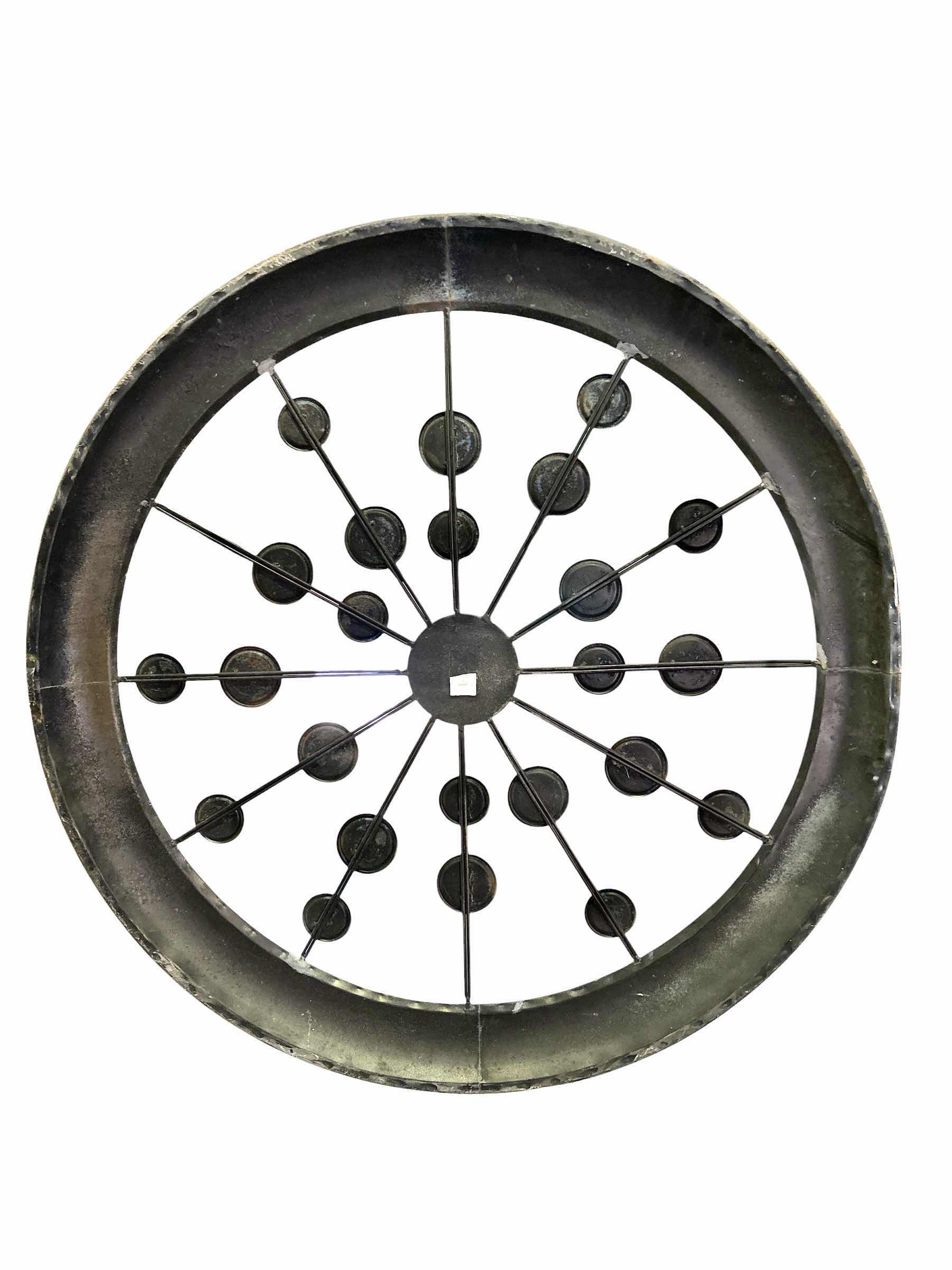 Photo 1 of VINTAGE ROUND WALL MIRROR W GOLD TONE METAL FRAME 30.5”