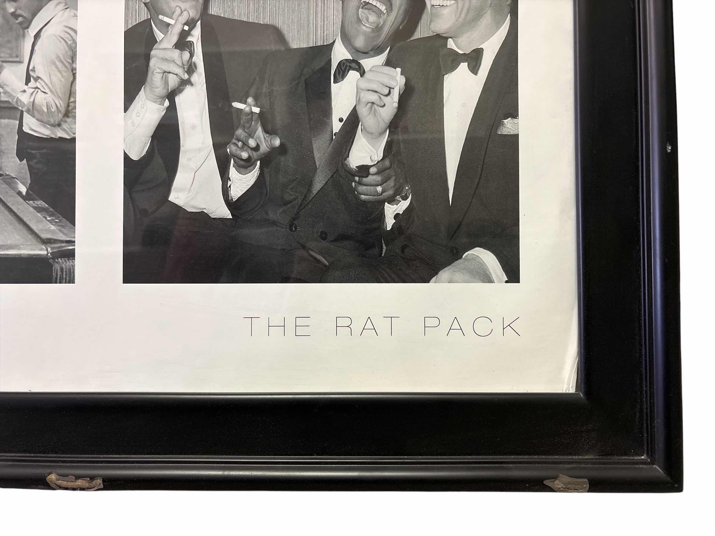 Photo 1 of FRAMED ART PHOTOGRAPHS “RAT PACK”- FRANK SINATRA, DEAN MARTIN, & SAMMY DAVIS 39.5”X15.5”