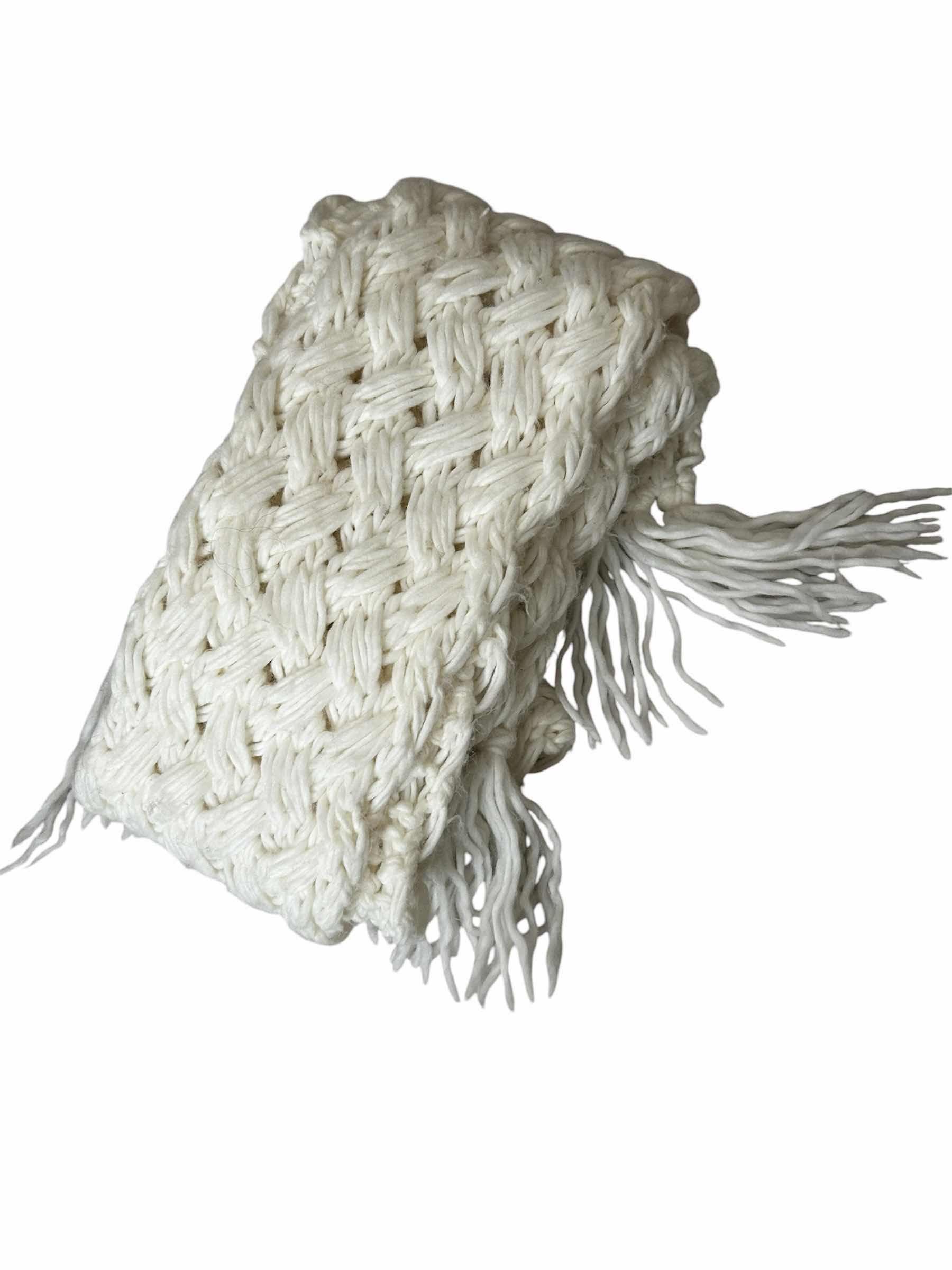 Photo 1 of VARIOUS LARGER SCARFS (7) AND ONE PAIR OF BLACK WINTER GLOVES