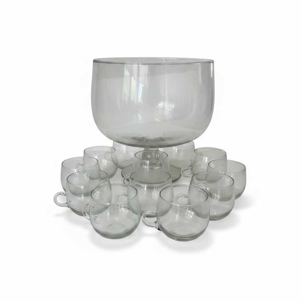 Photo 1 of SET OF PUNCH BOWL & CUPS (11)