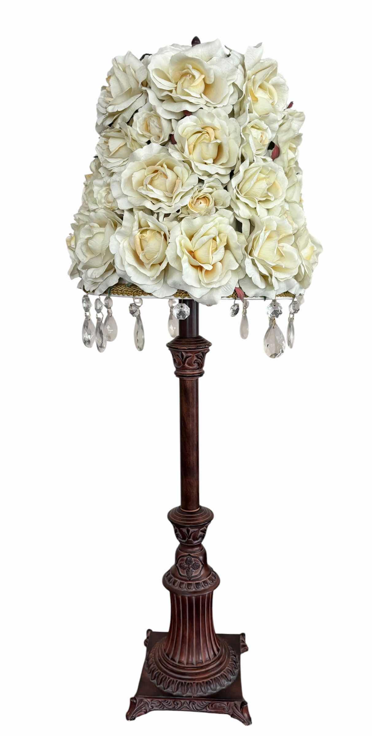Photo 1 of SILK ROSE TABLE LAMP H31”