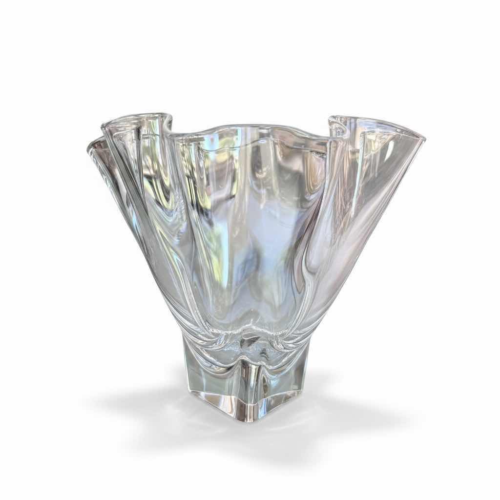 View 2 of STUBEN CRYSTAL HANKERCHIEF VASE H5”
