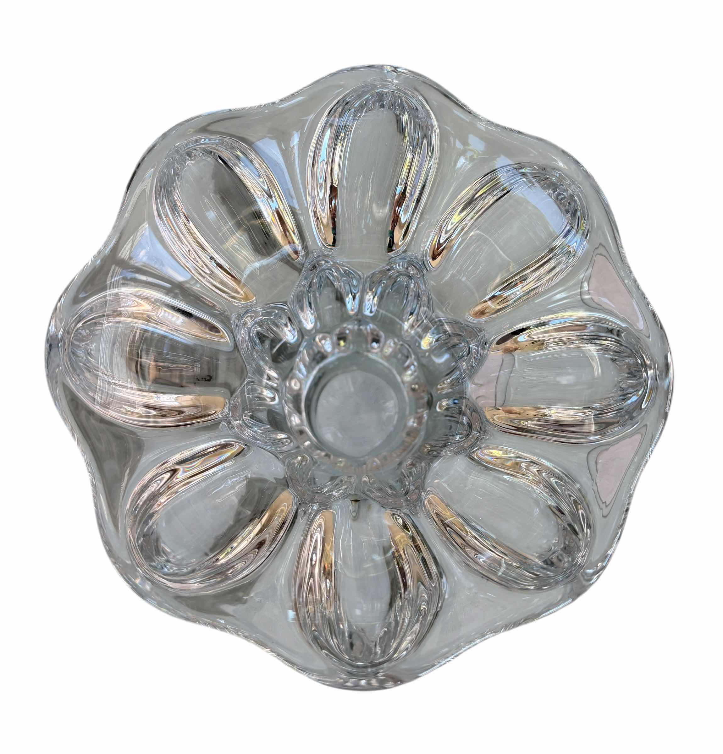 Photo 1 of VINTAGE FRENCH CRYSTAL GLASS VASE H8”