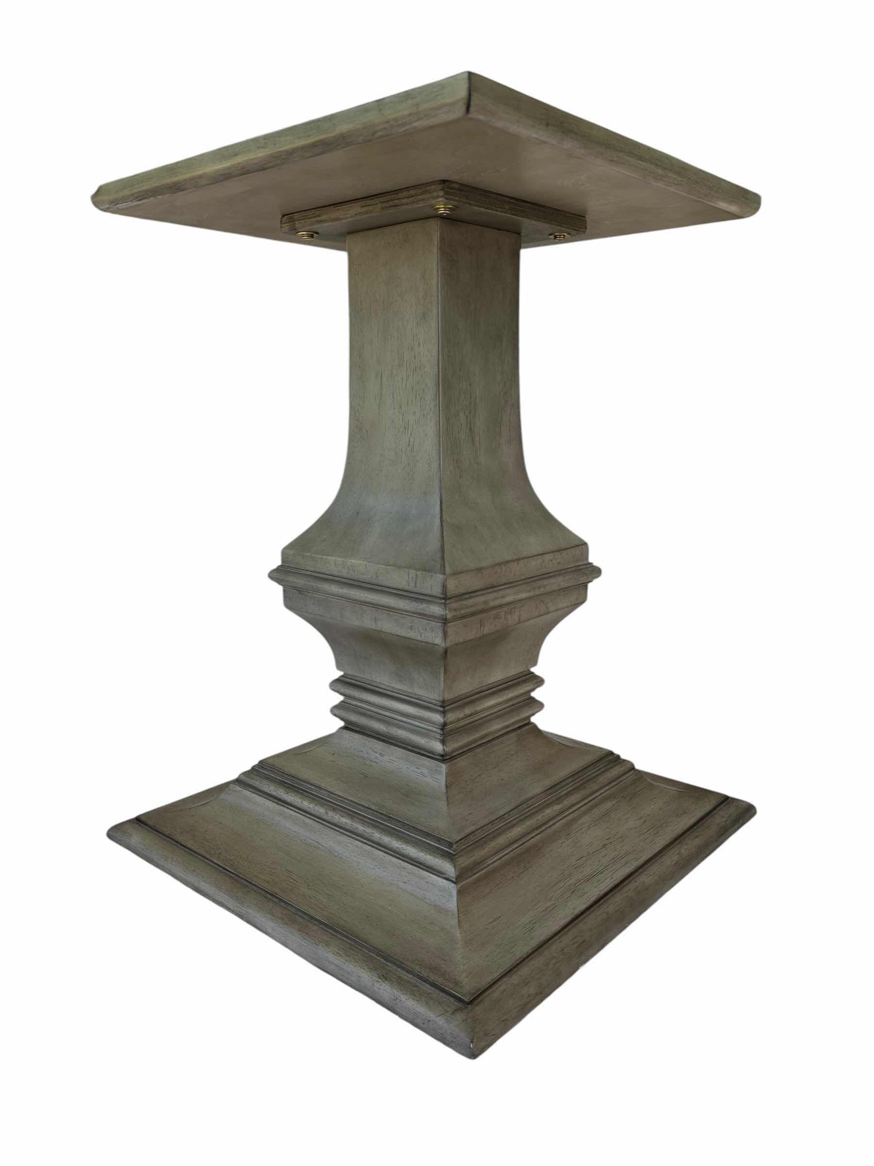 Photo 1 of PEDESTAL DINING TABLE WITH GLASS TOP 48” X 48” X 29”H $1400
