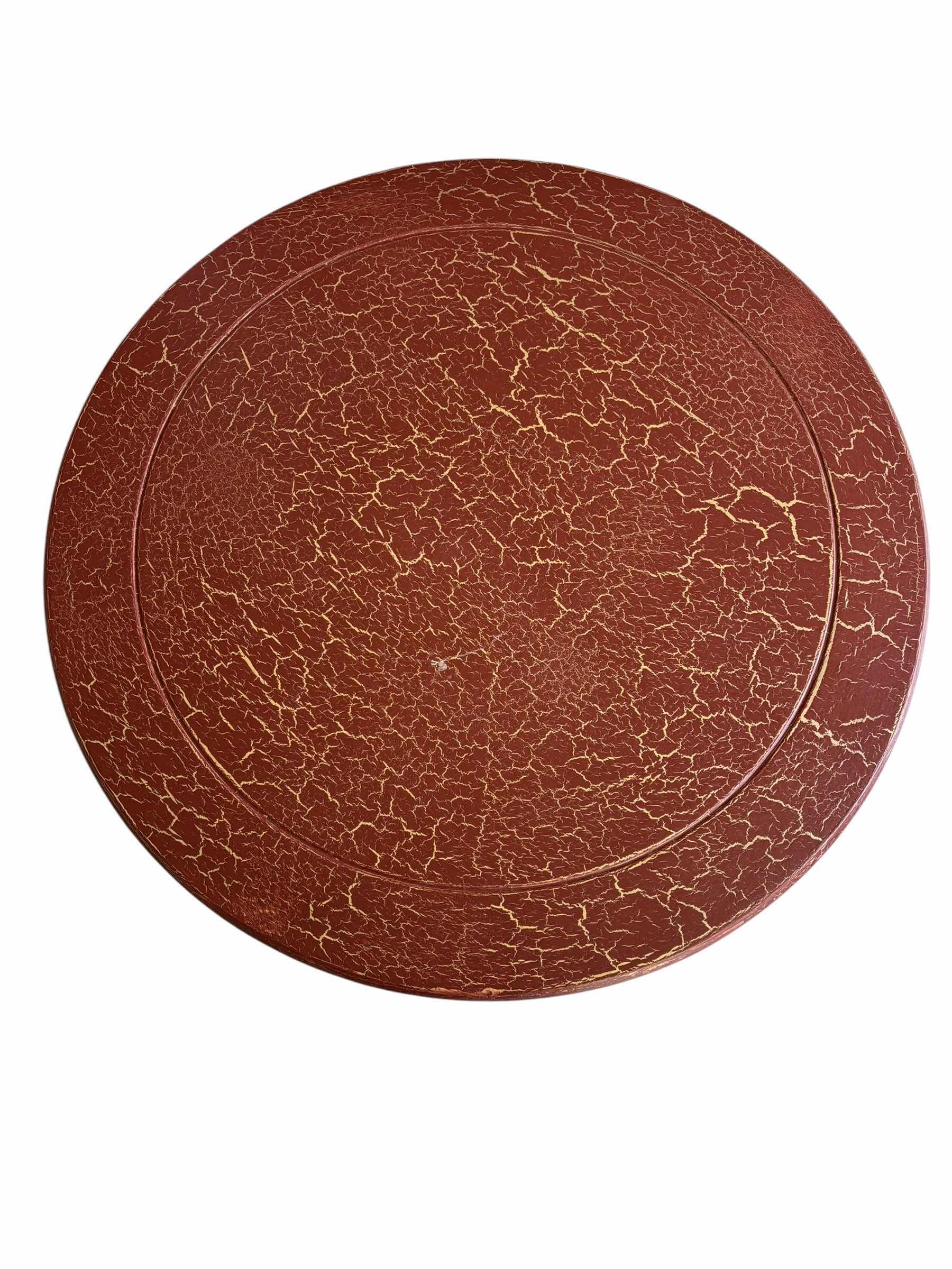 Photo 1 of RUSTIC ROUND WOODEN SIDE TABLE H25” $1275