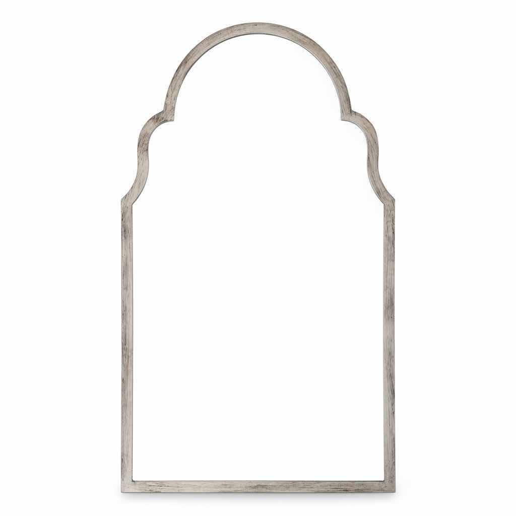 Photo 1 of ARCHED WALL MIRROR W DISTRESSED WOOD TONE FRAME H41.5”