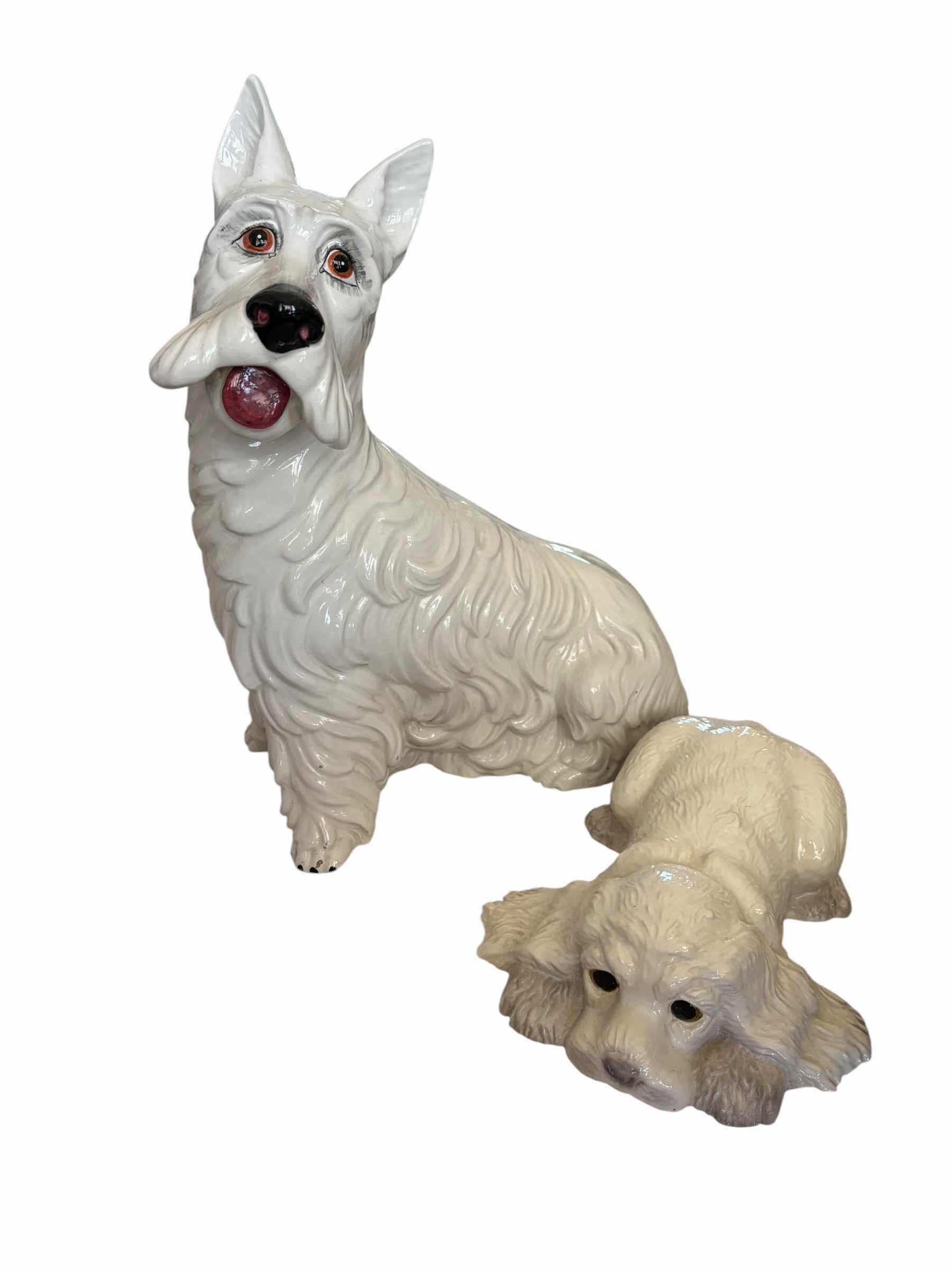 Photo 1 of DOG FLOOR STATUES H3” & 17”