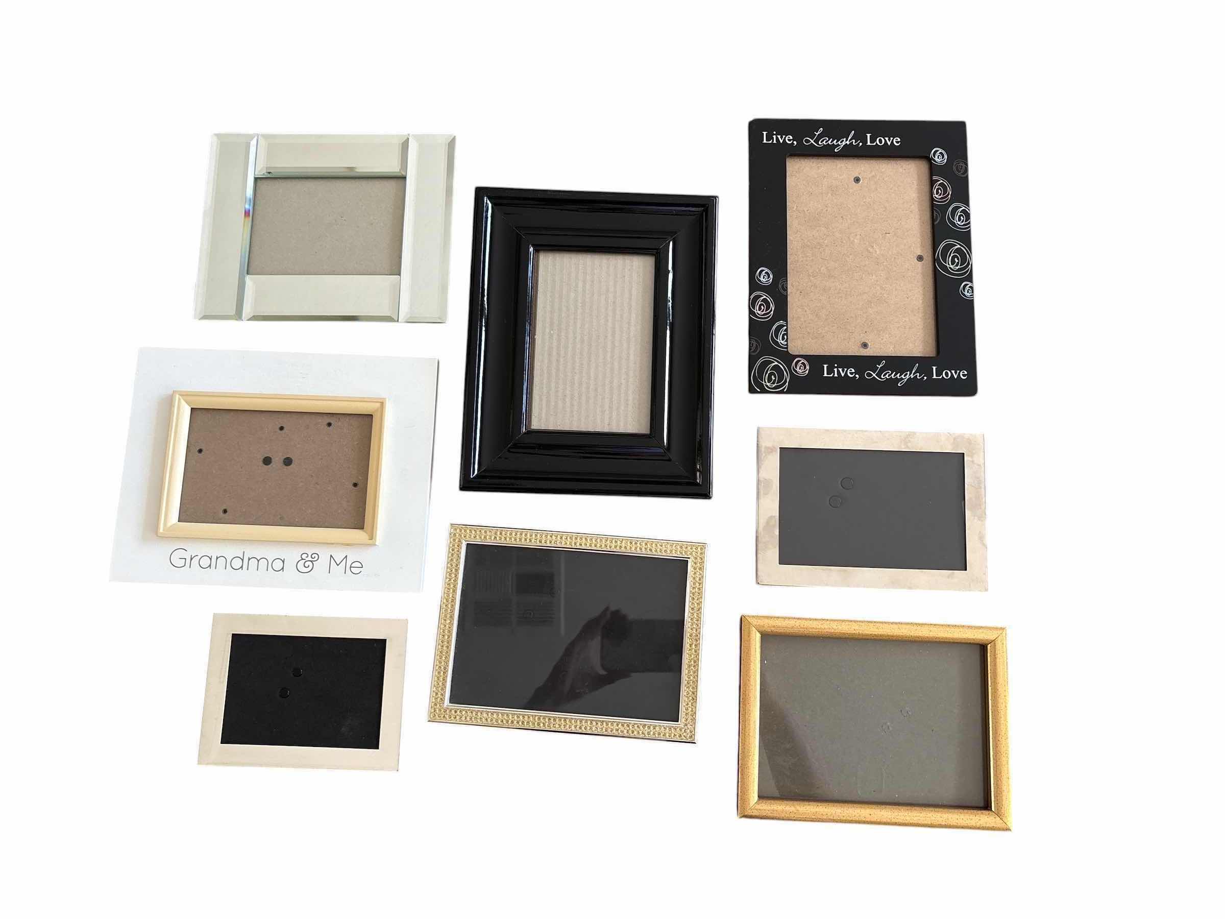 Photo 1 of (8)PCS PICTURE FRAMES - WOOD & GLASS