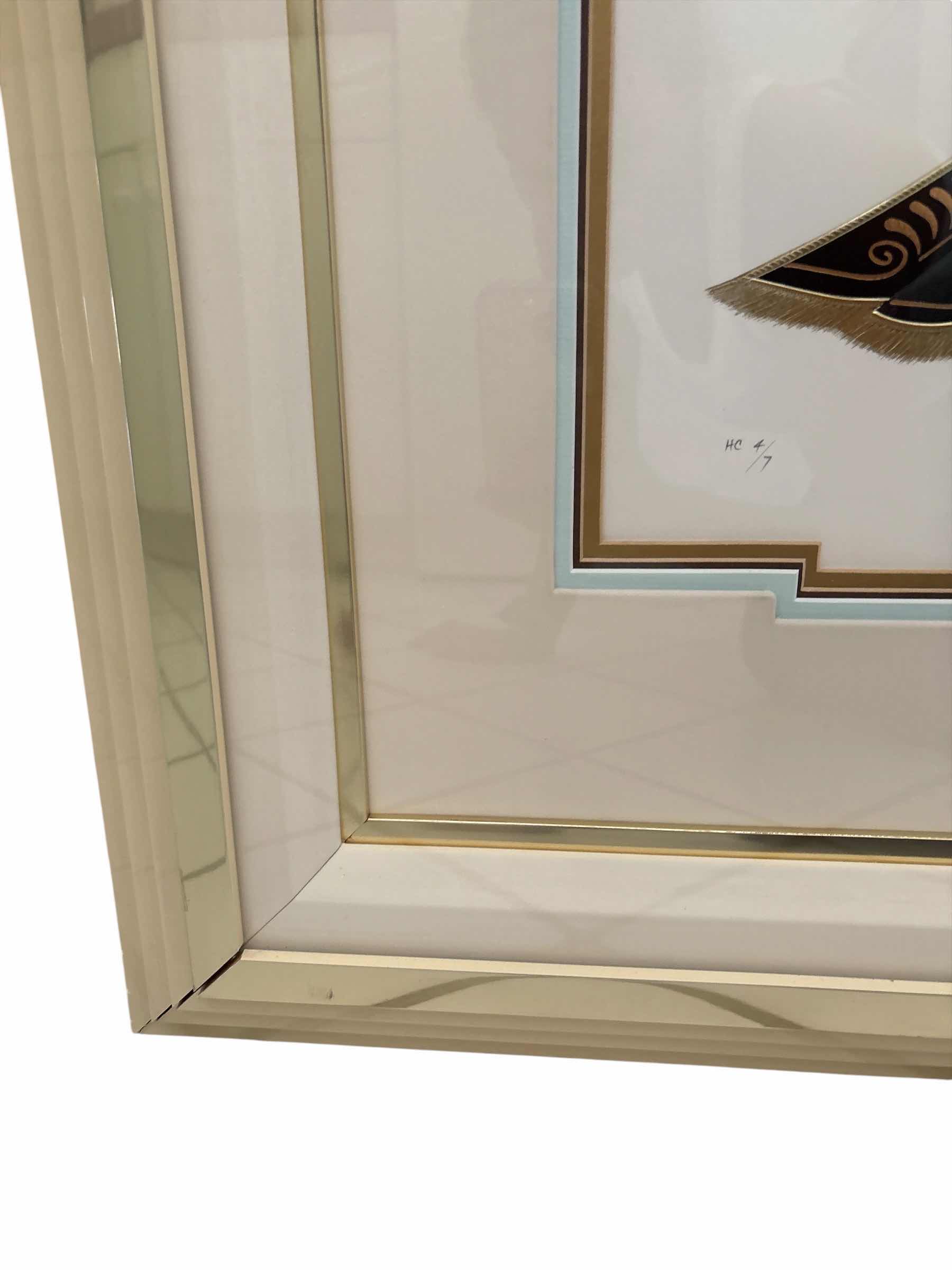 Photo 1 of FRAMED ART LIMITED EDITION “DIRECTOIRE” SERIGRAPH PRINT BY ART DECO ERTE SIGNED W COA 43.5”X53.5”
